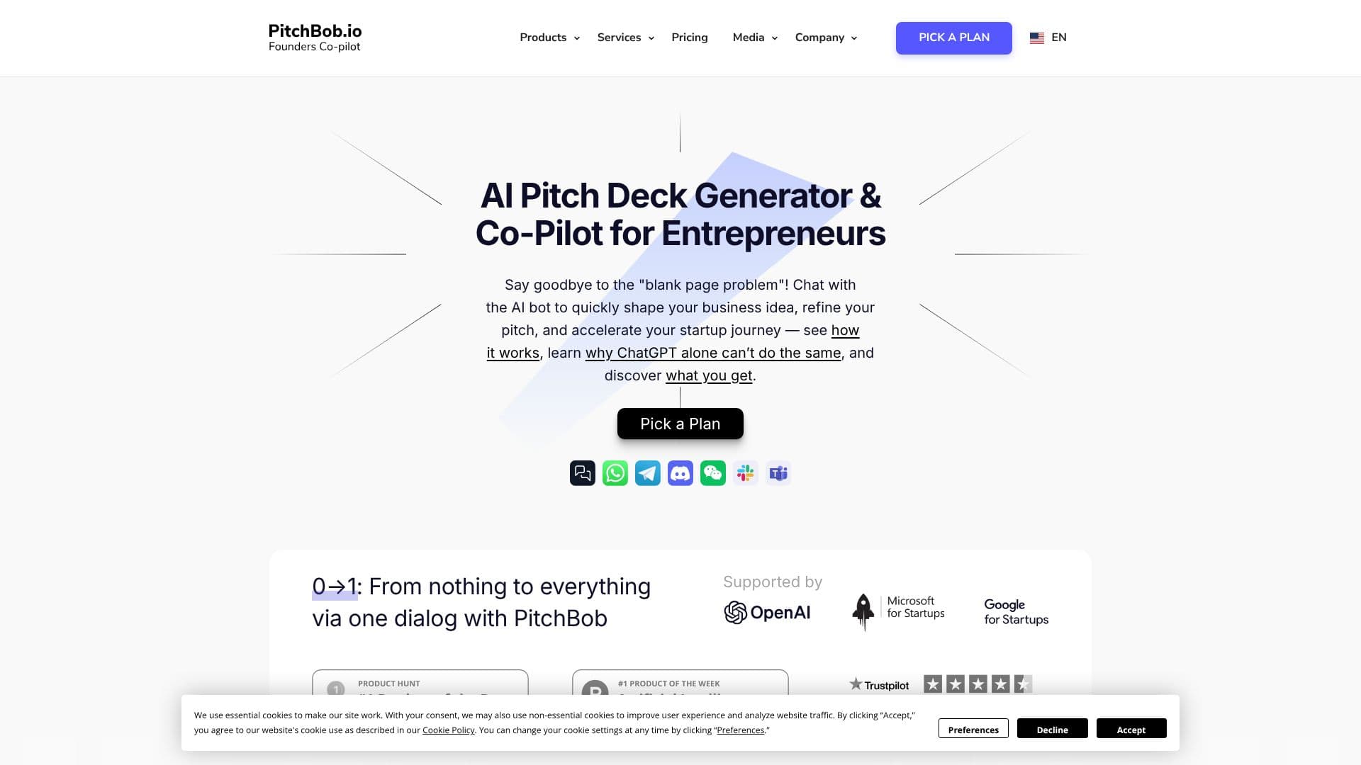 PitchBob AI Pitch Deck Generator 截图