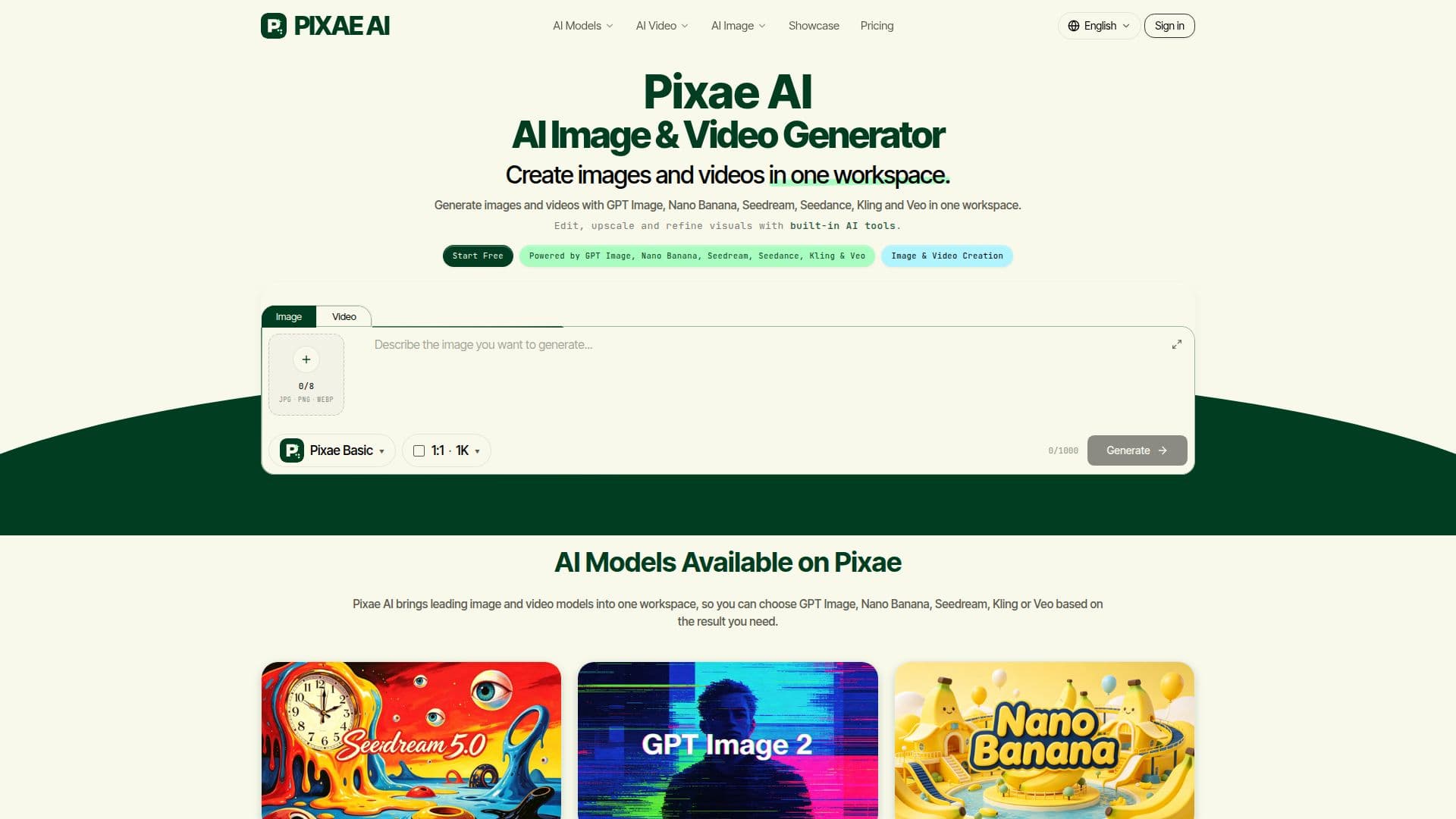 Pixae AI | AI画像および動画生成ツール のスクリーンショット