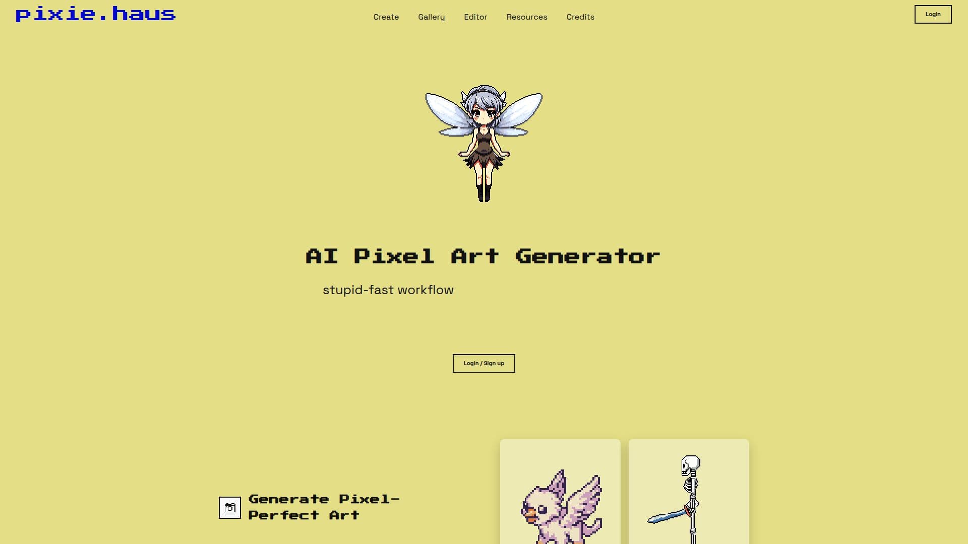 Pixie.haus AI Pixel Art Generator screenshot