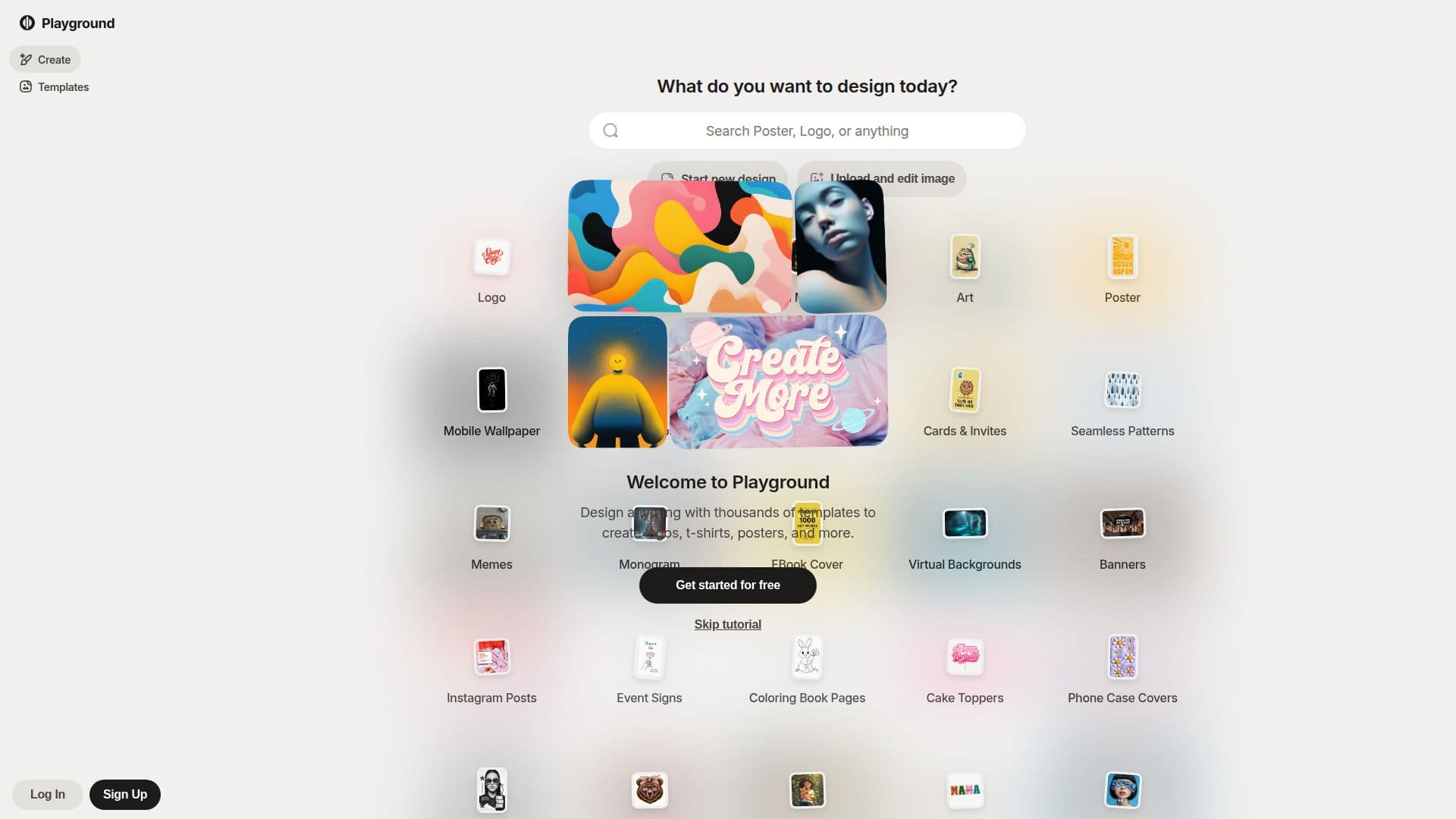 Tangkapan layar Alat Desain Playground AI