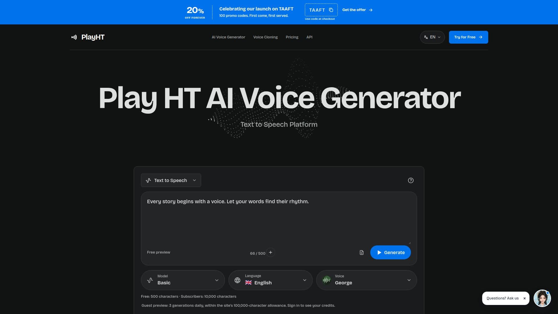 Play HT screenshot