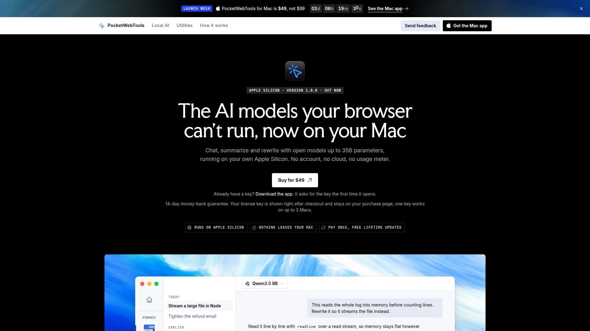 PocketWebTools for Mac screenshot