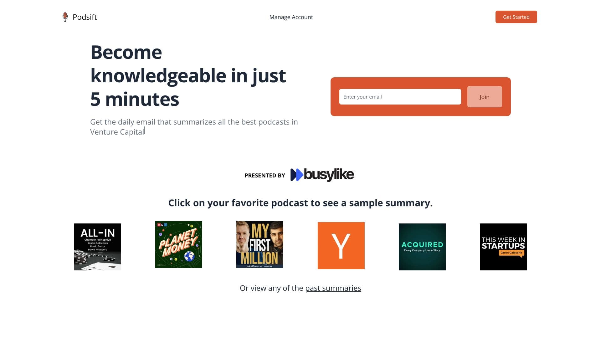 Podsift screenshot