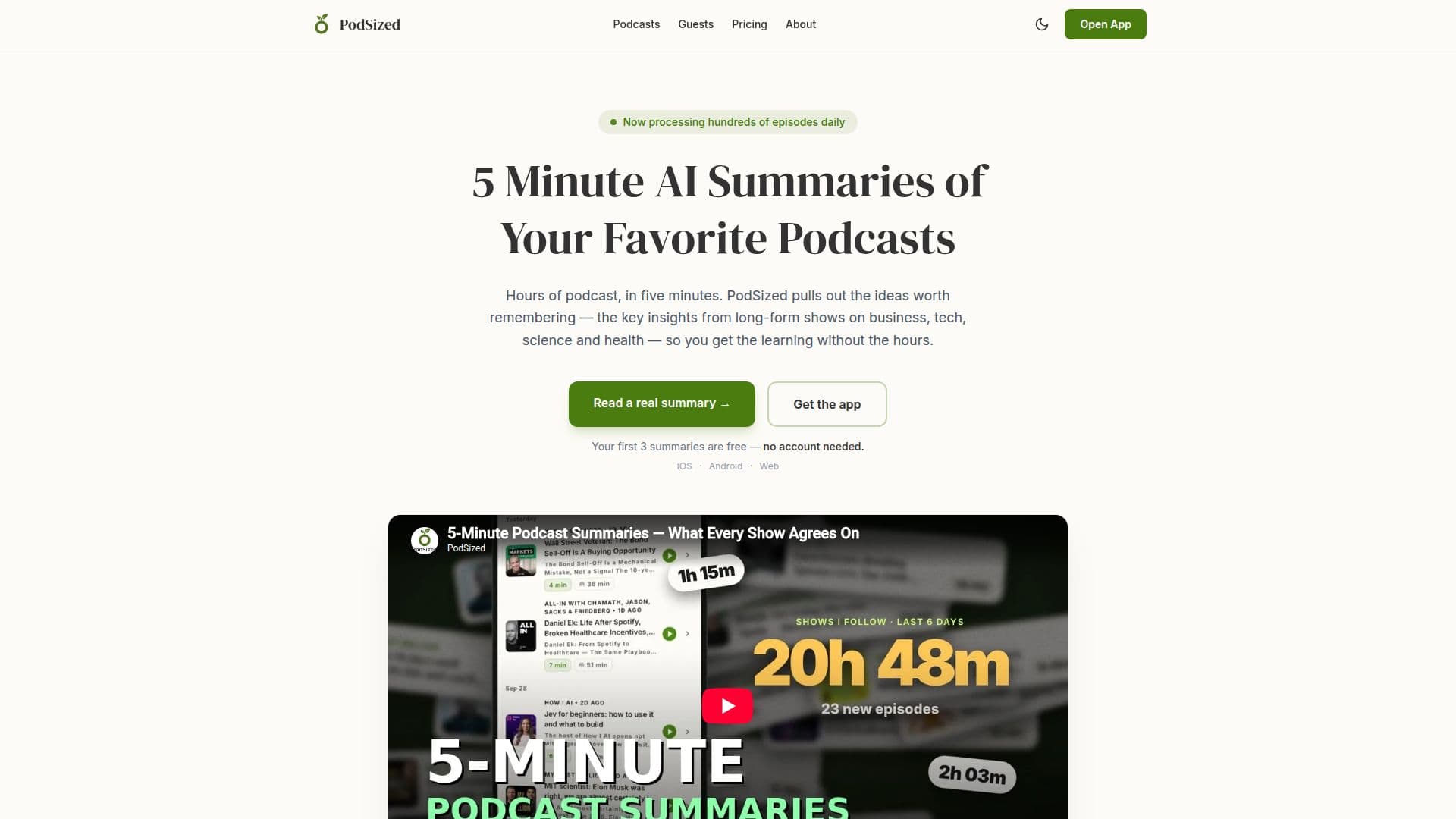 PodSized screenshot
