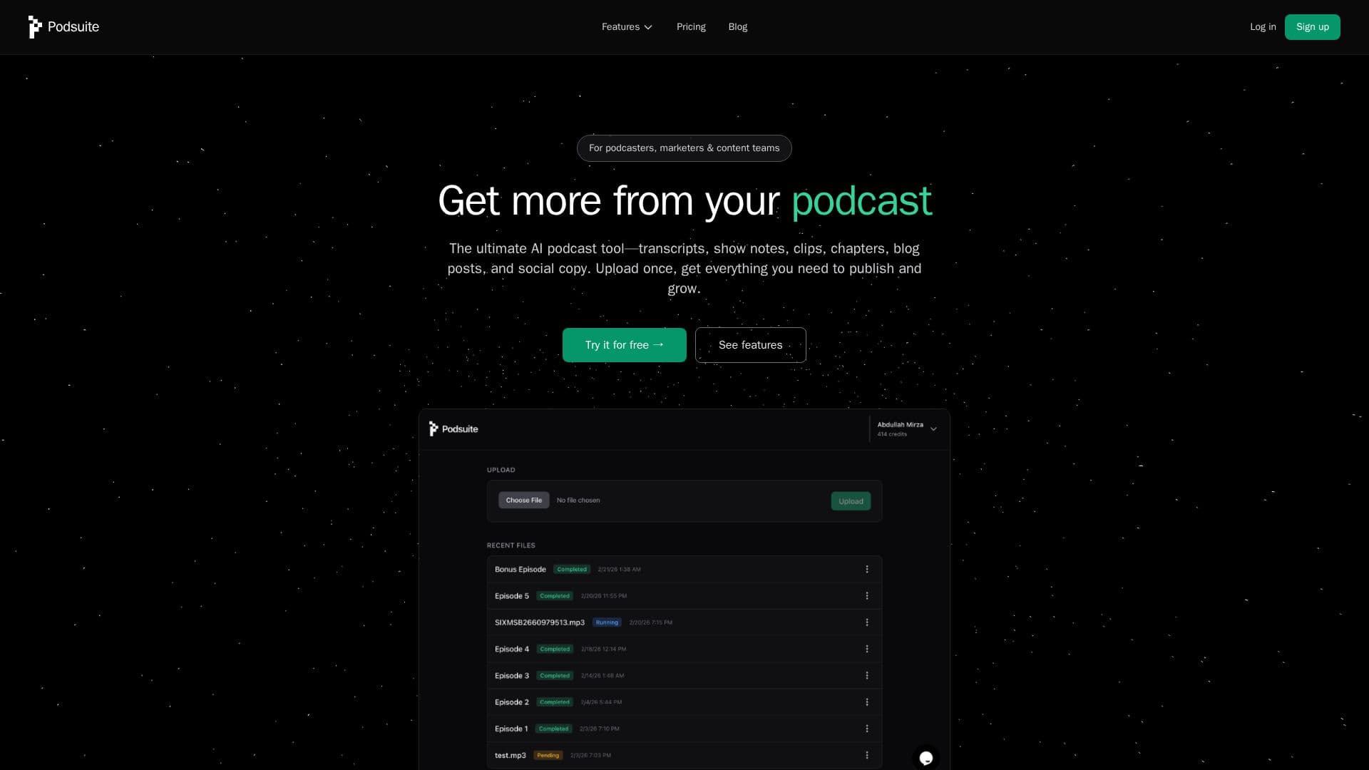 Podsuite screenshot