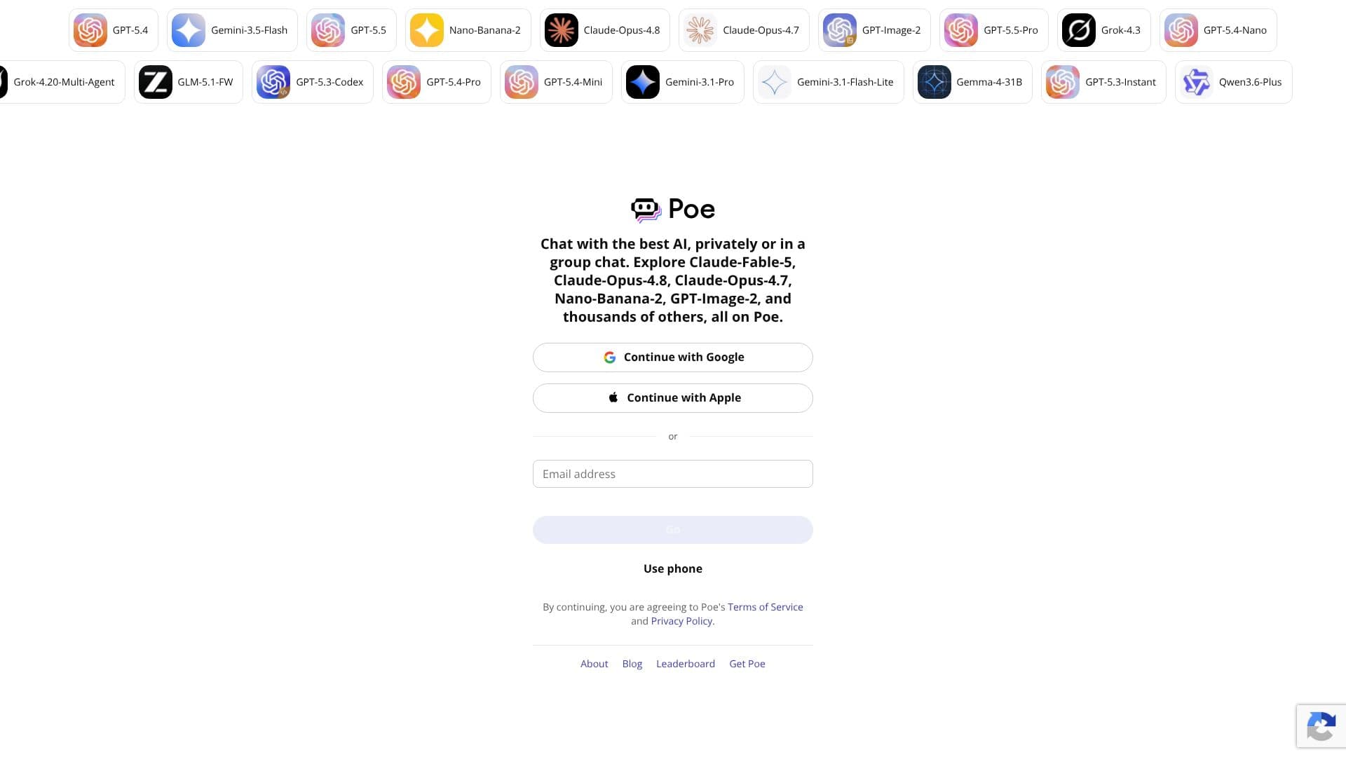 Tangkapan layar Poe - AI Chat