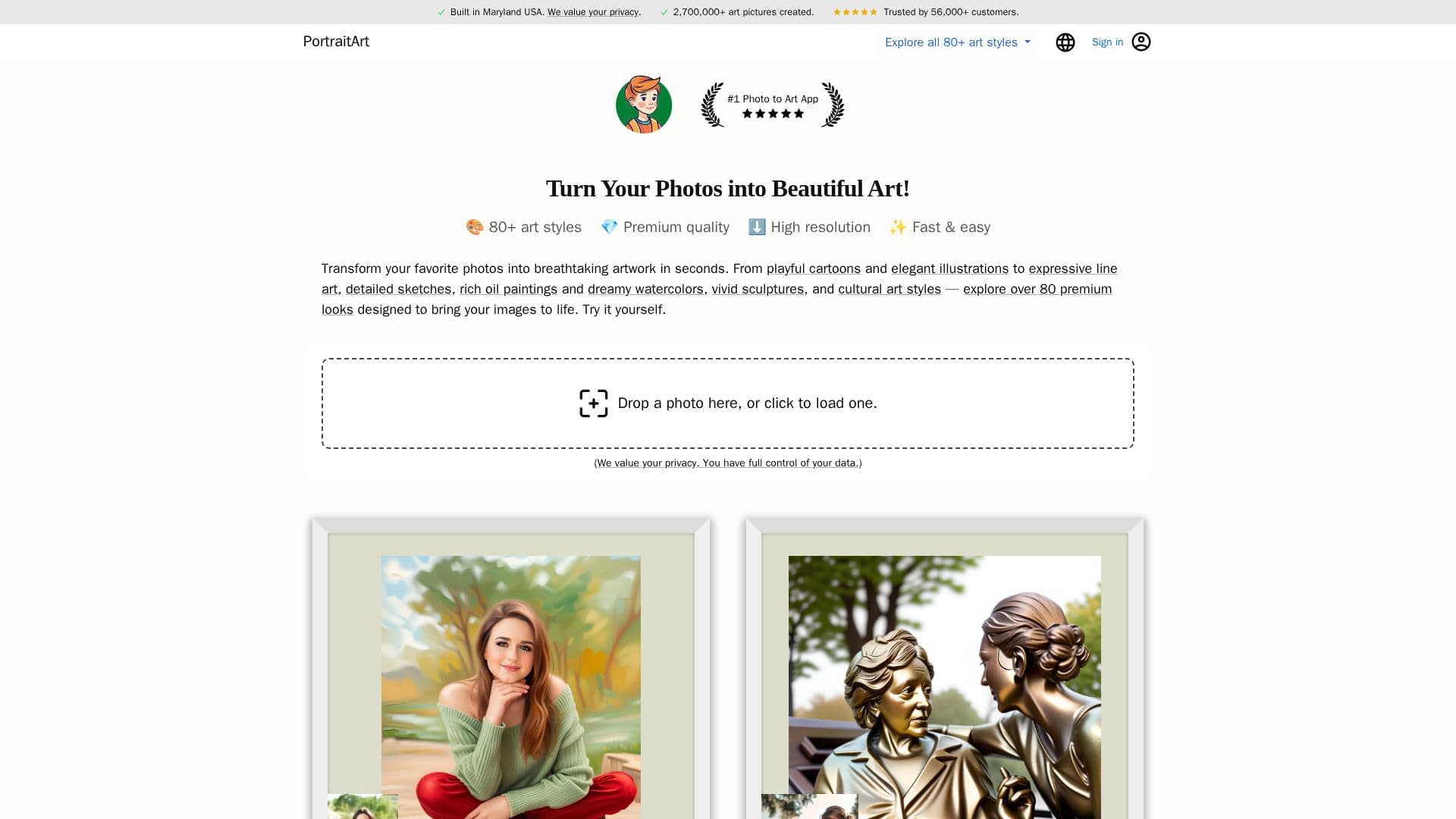 PortraitArt screenshot