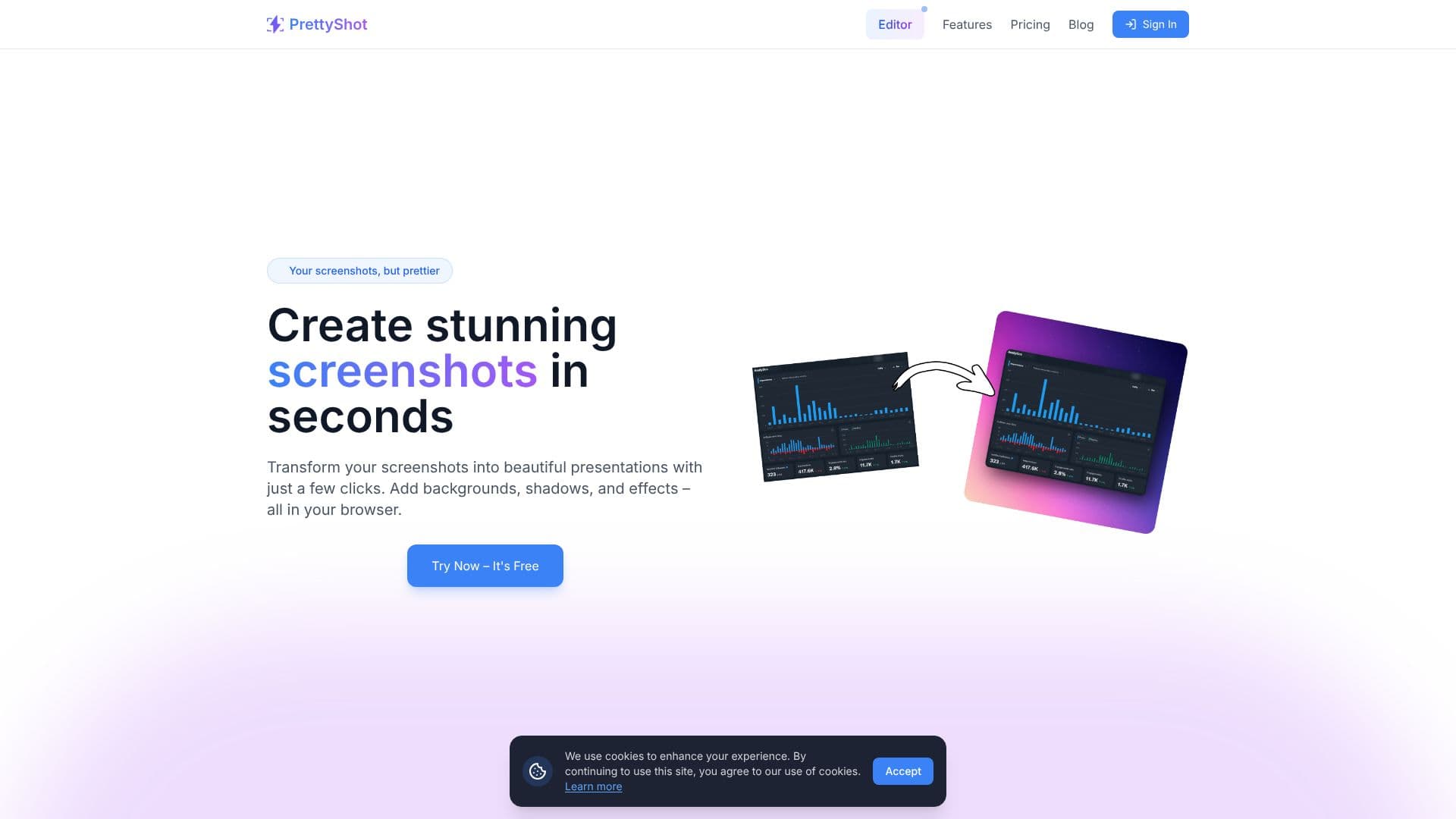 لقطة شاشة لـ PrettyShot