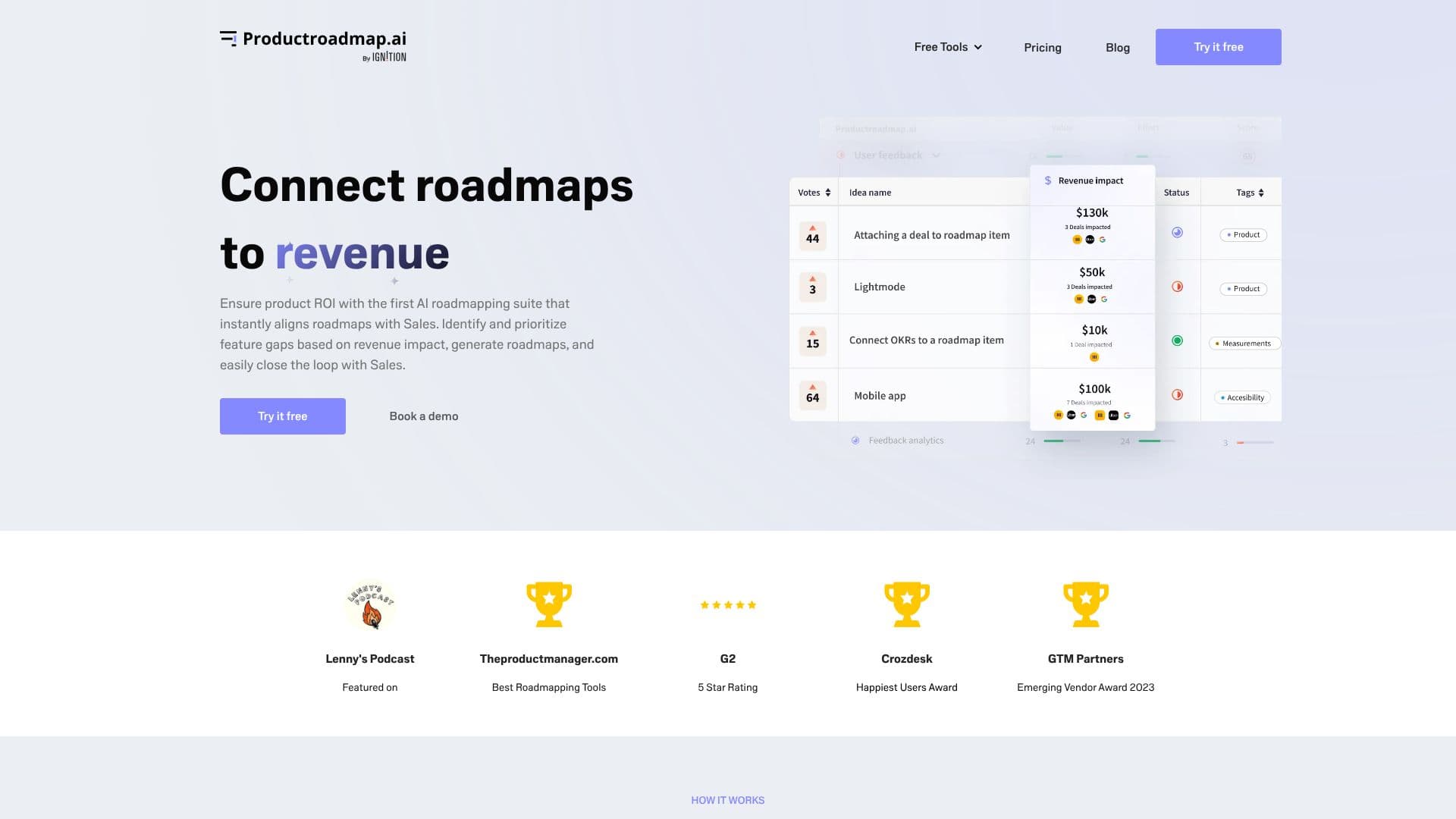 Product Roadmap 스크린샷