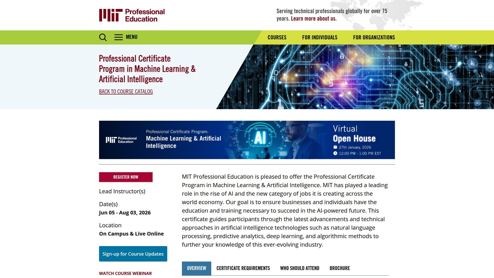MIT Professional Certificate Program in Machine Learning & AI screenshot