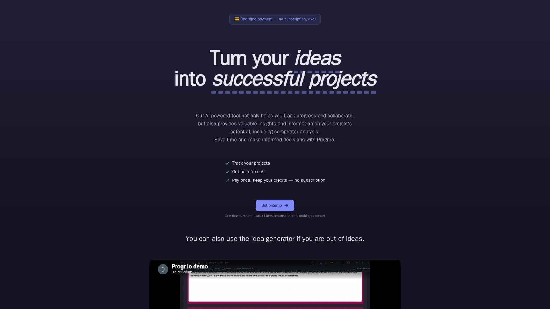 Screenshot von Progr.io