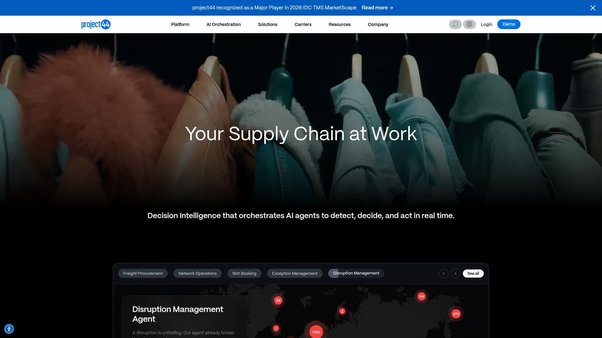 Decision Intelligence Platform by project44 screenshot