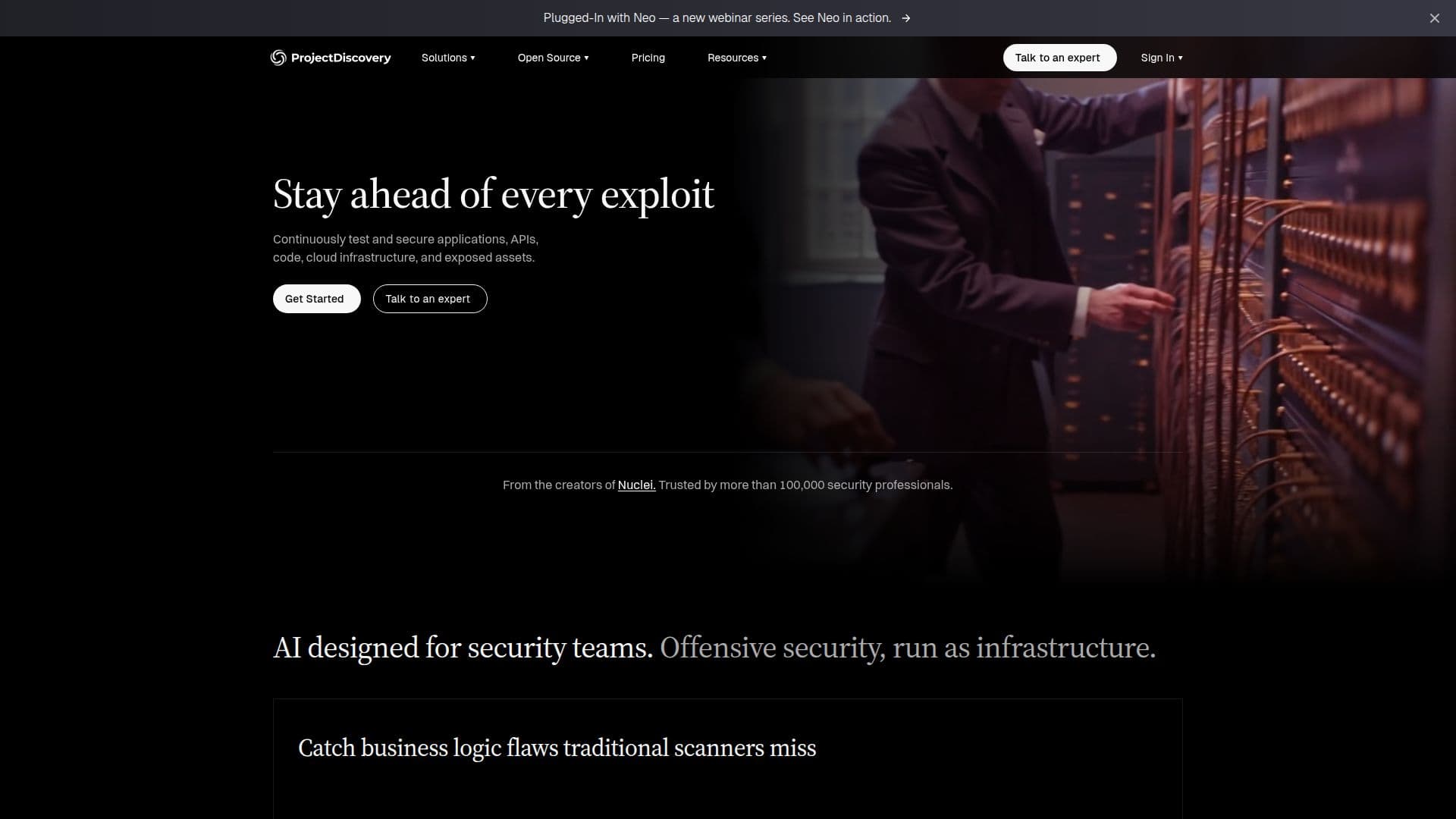 Tangkapan layar ProjectDiscovery Neo