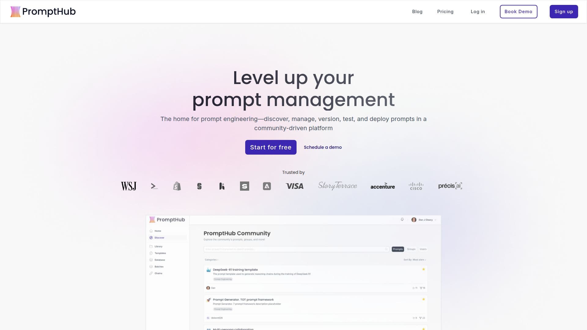 PromptHub: AI Prompt Management for Teams screenshot