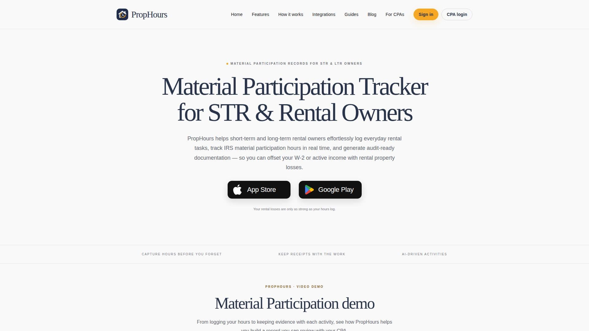 PropHours screenshot