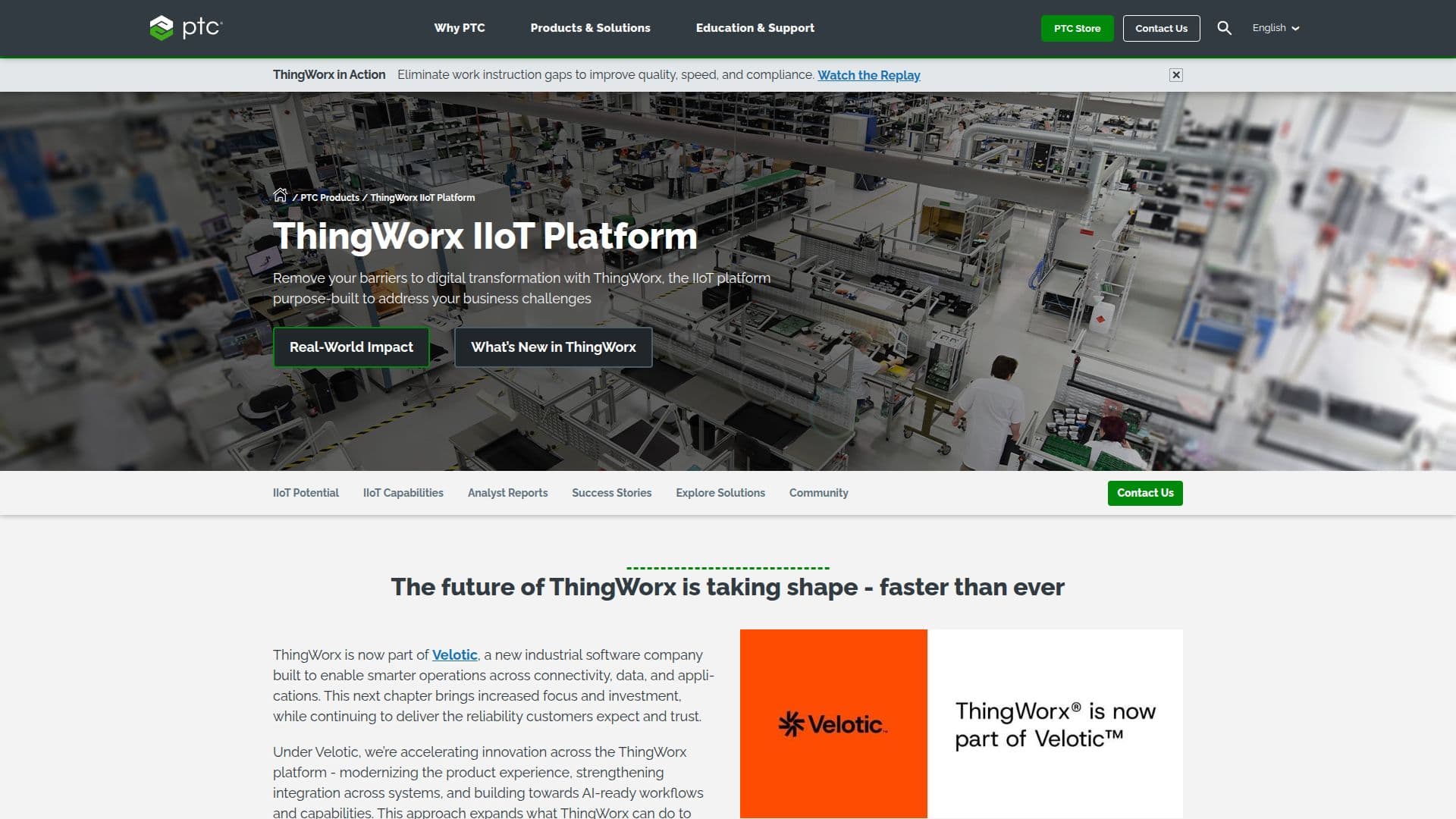 PTC ThingWorx screenshot