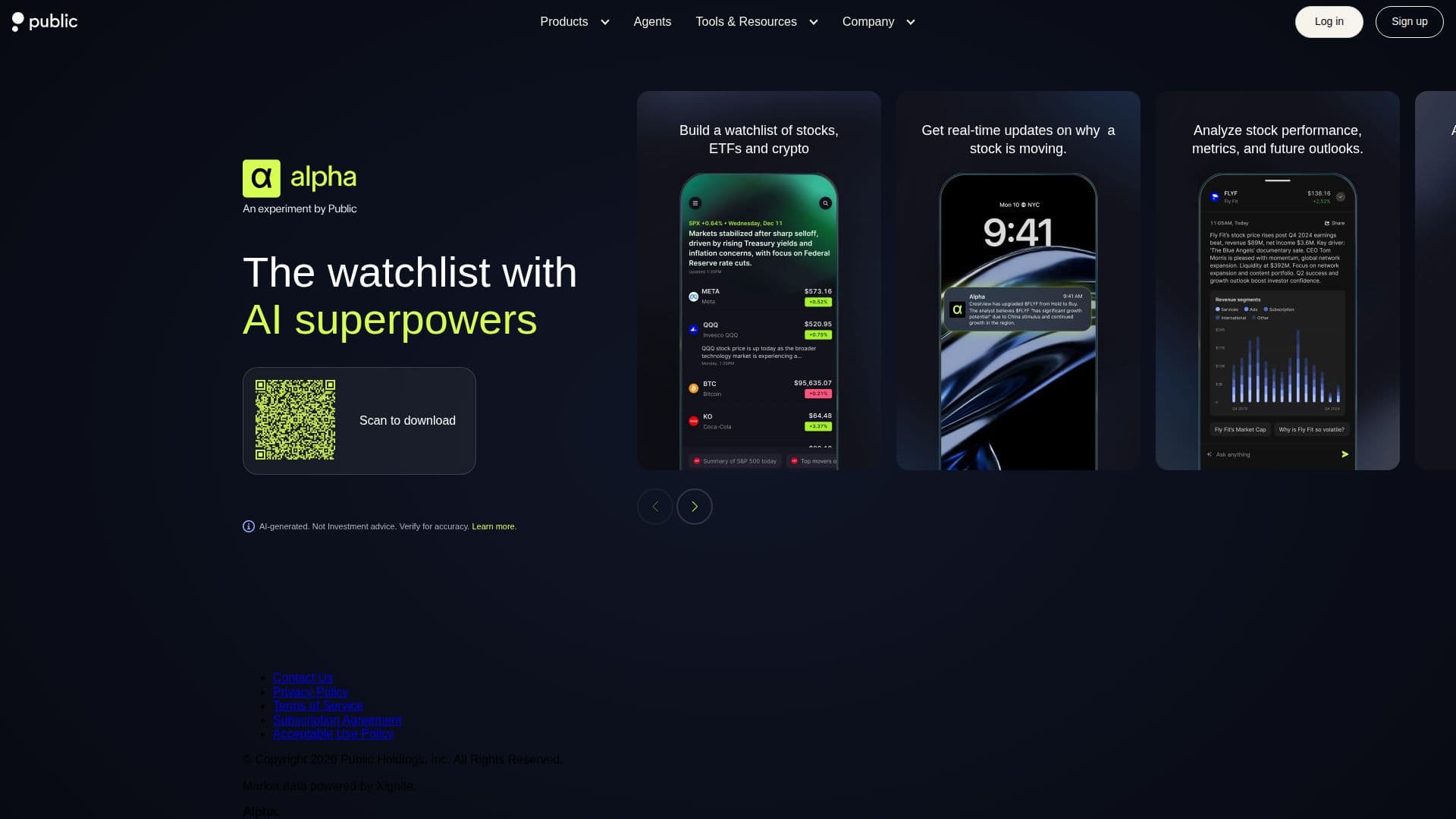 Public Alpha: AI-Investitions-Watchlist screenshot