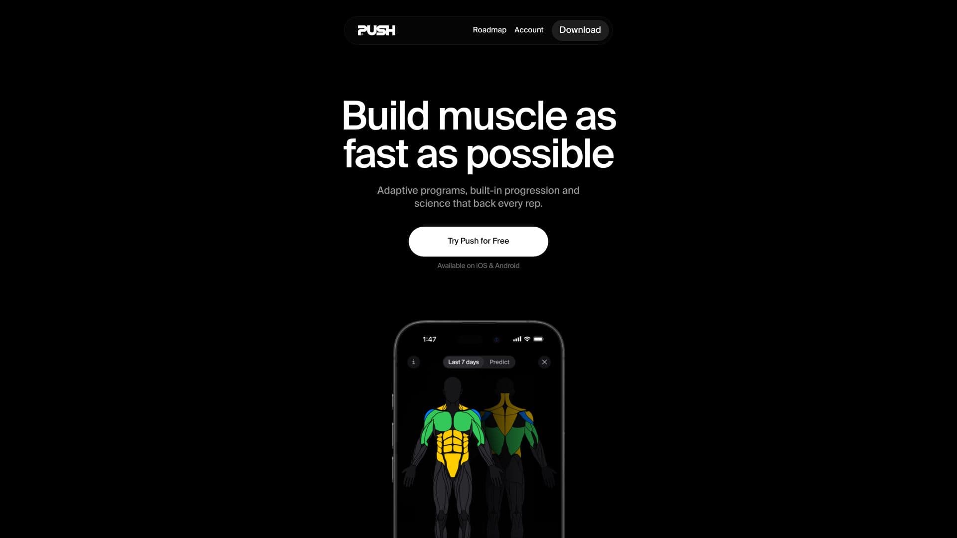 PUSH Workout App screenshot