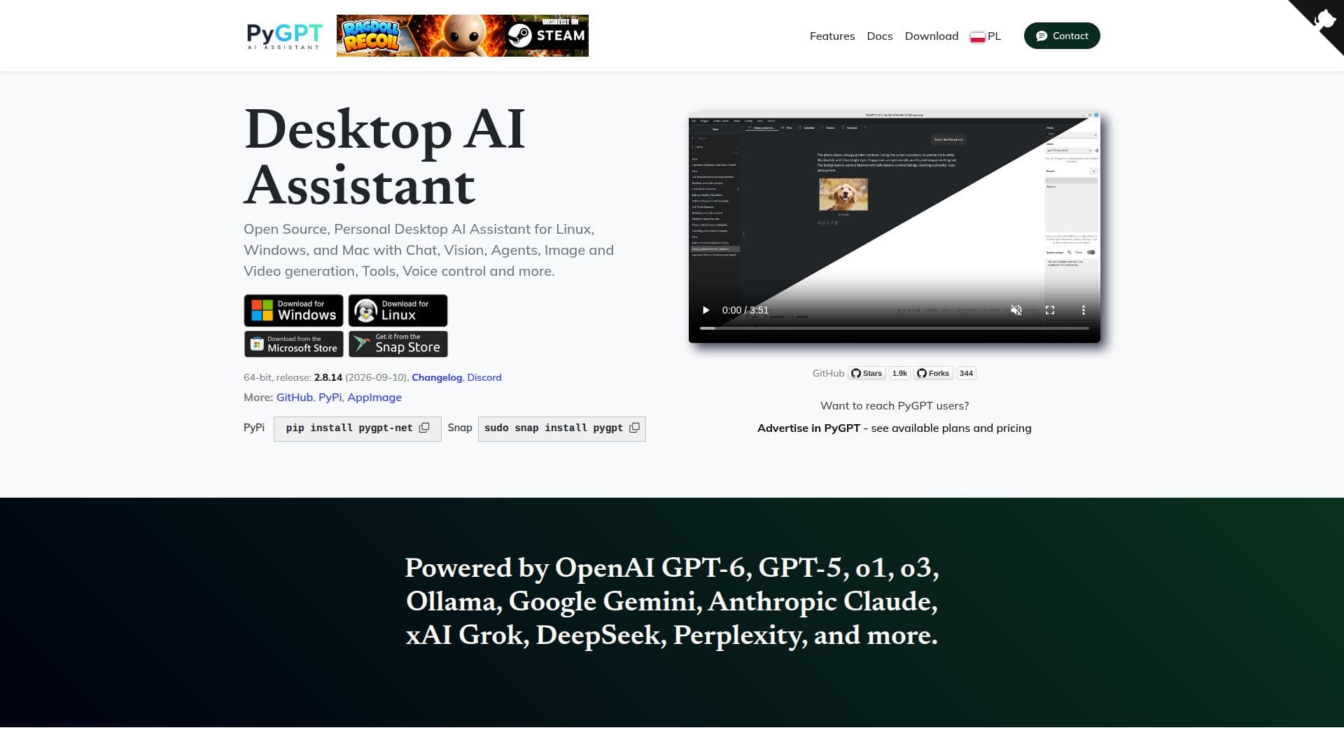 PyGPT - Open-Source KI-Assistent screenshot
