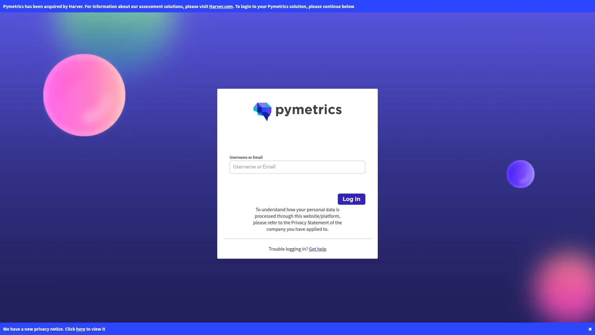 Pymetrics AI Plattform screenshot