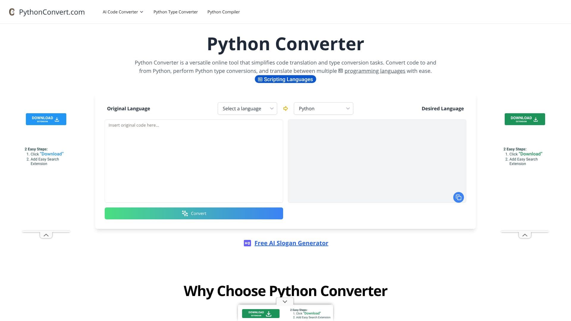 Screenshot von Python Konverter