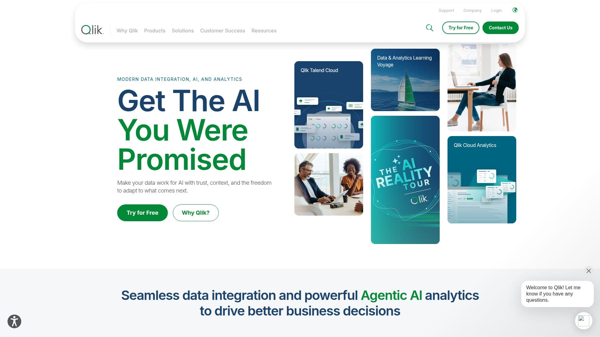 Capture d’écran de Qlik Data Integration