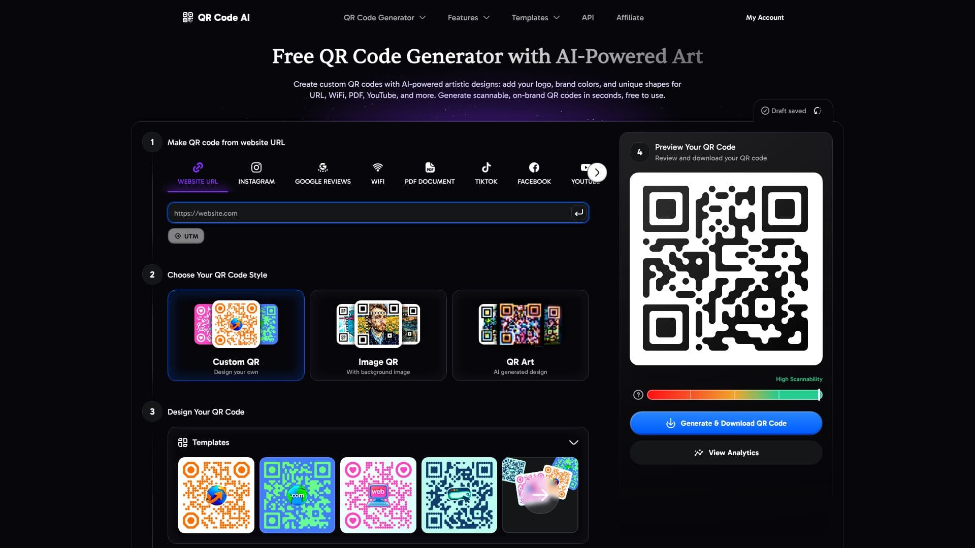 Tangkapan layar QR Code AI