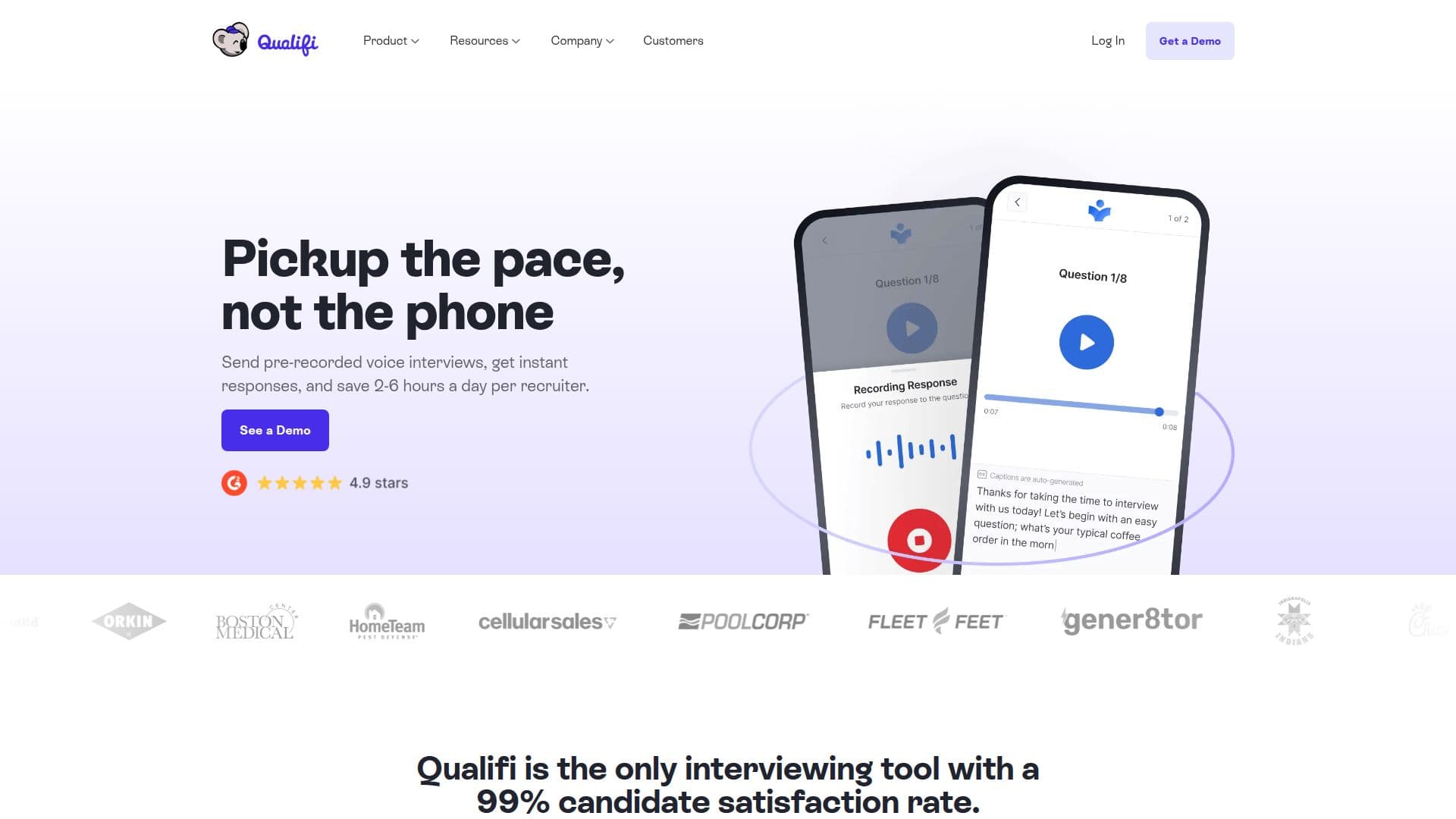 Qualifi Interview Plattform screenshot