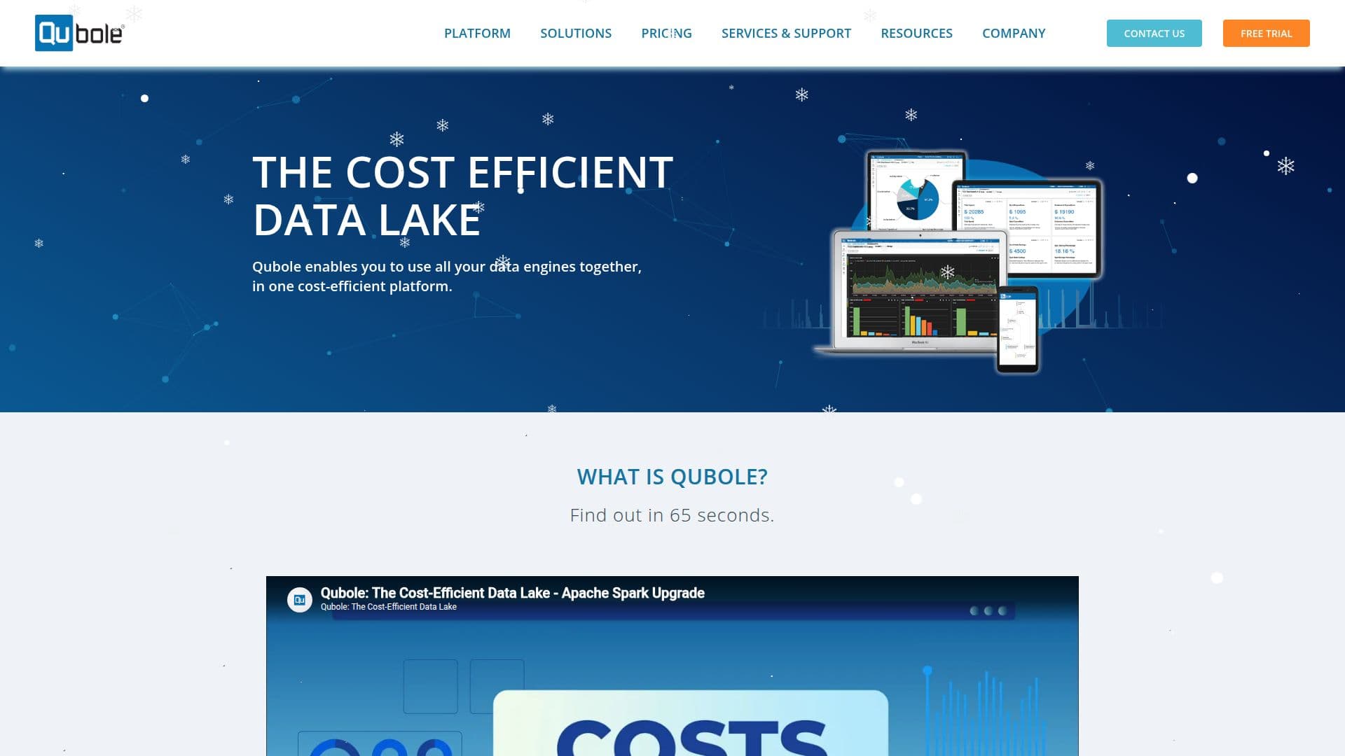 Qubole Data Lake Platform screenshot