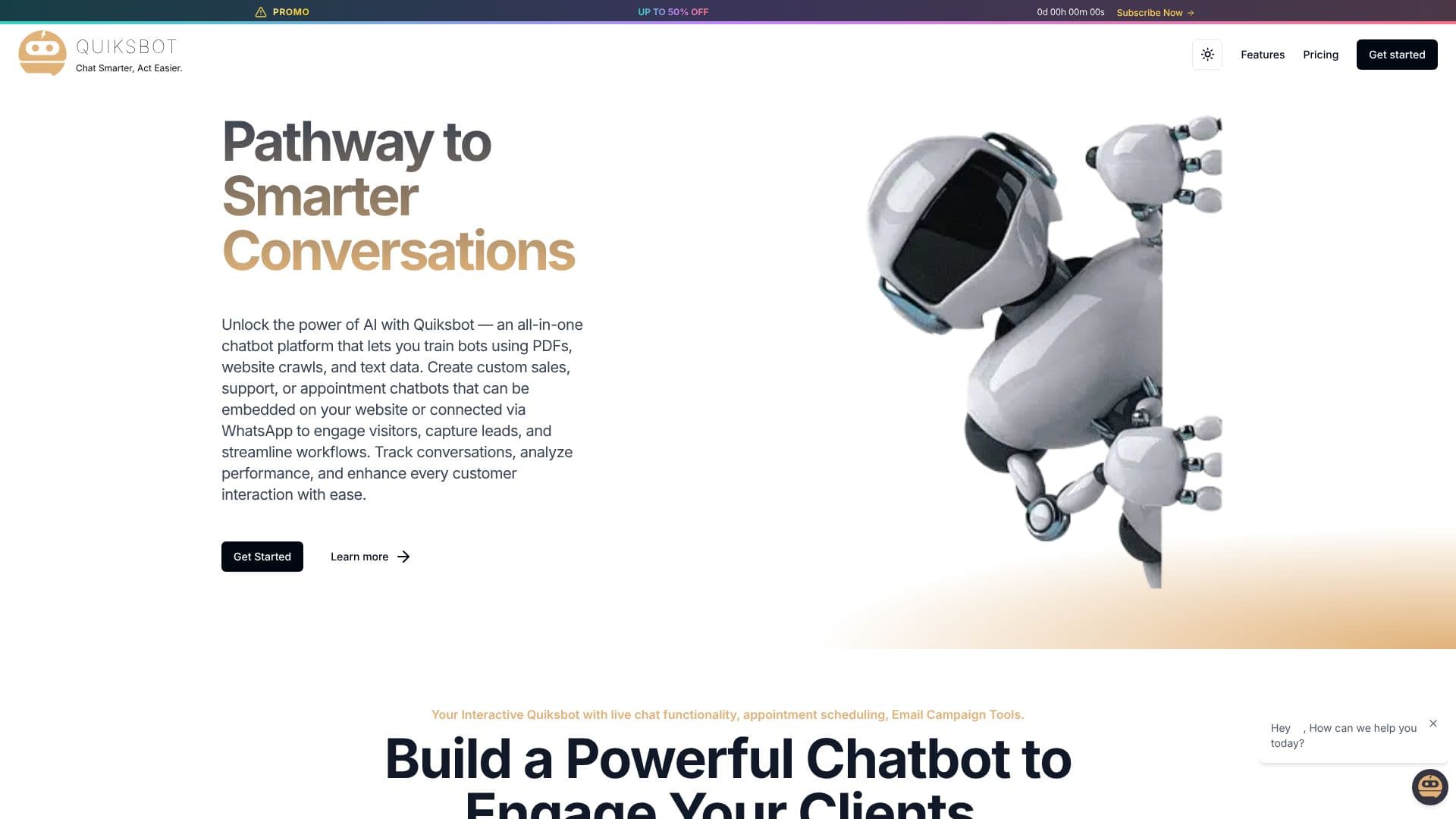 Tangkapan layar Quiksbot AI Chatbot