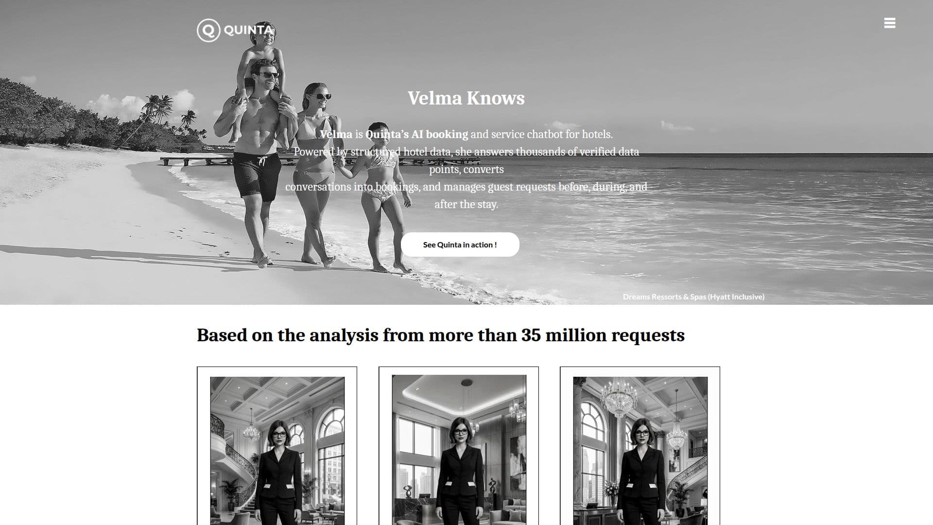 Velma AI-powered Chatbot for Hotels screenshot
