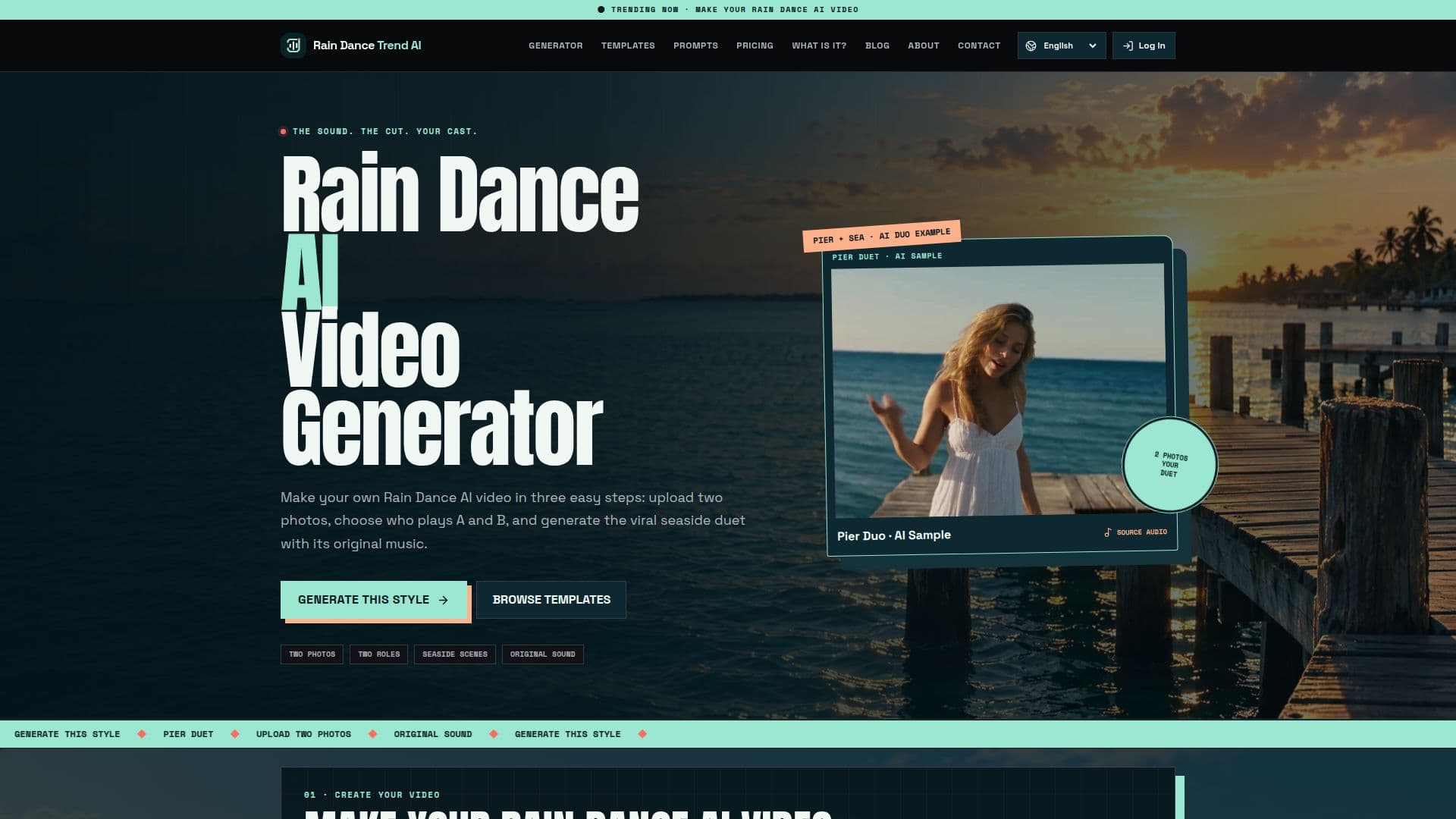 Скриншот Генератор видео Rain Dance AI