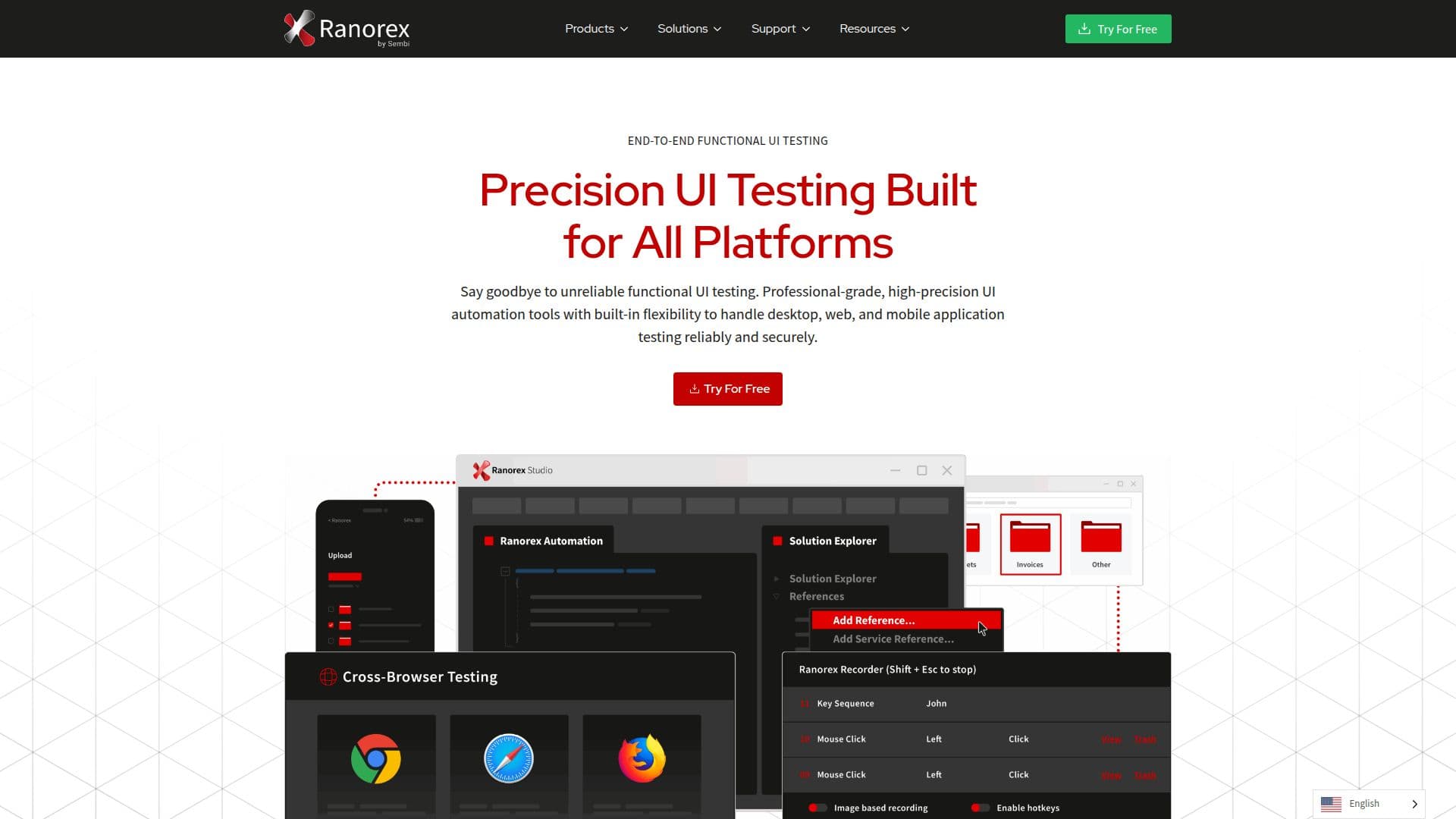 Ranorex Test Automation screenshot