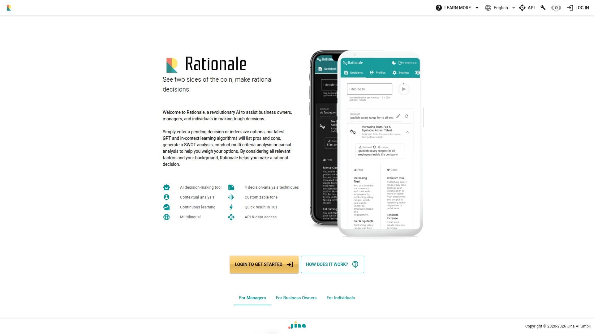 Rationale AI Decision-Making Tool screenshot