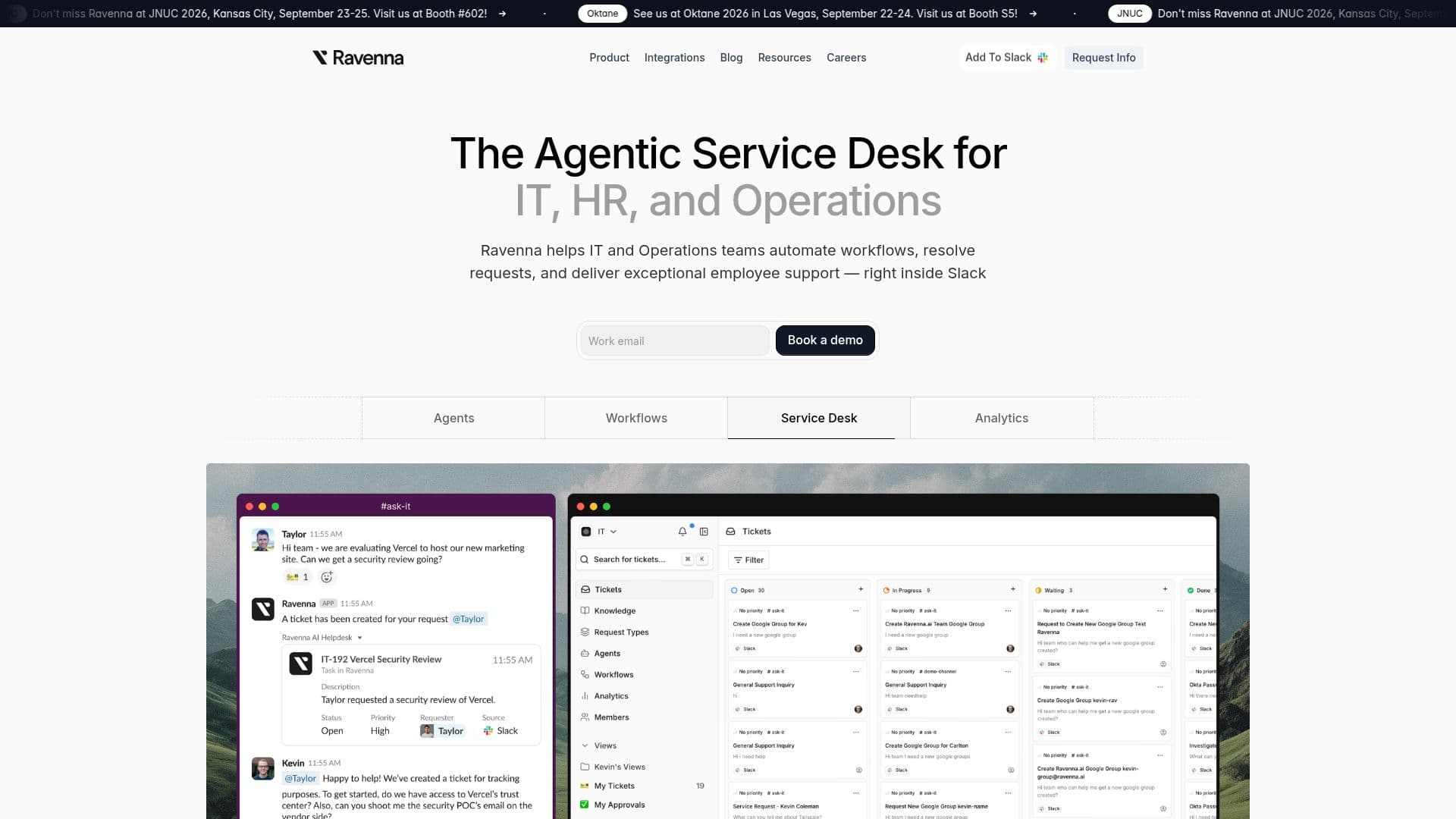 Ravenna | Agentic ITSM screenshot