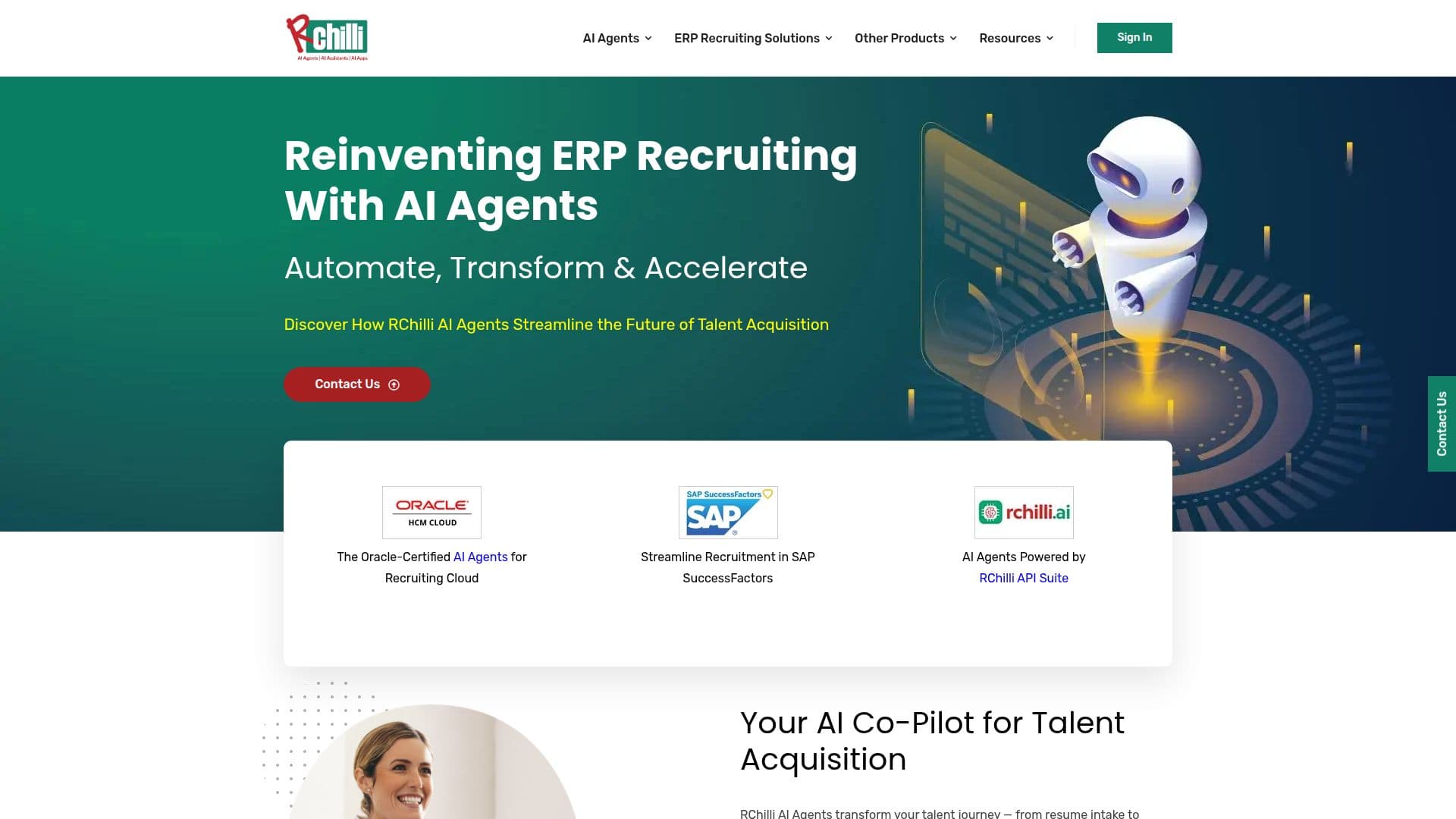 Solutions de Recrutement AI RChilli screenshot