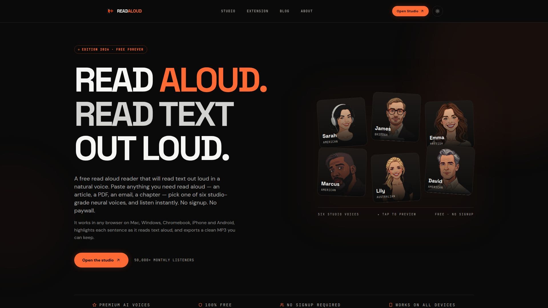 Screenshot von Read Aloud Reader