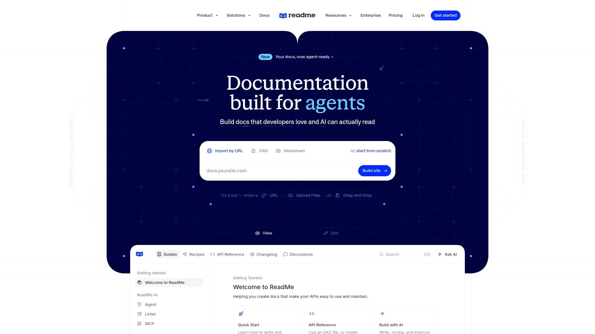 Tangkapan layar Dokumentasi API ReadMe