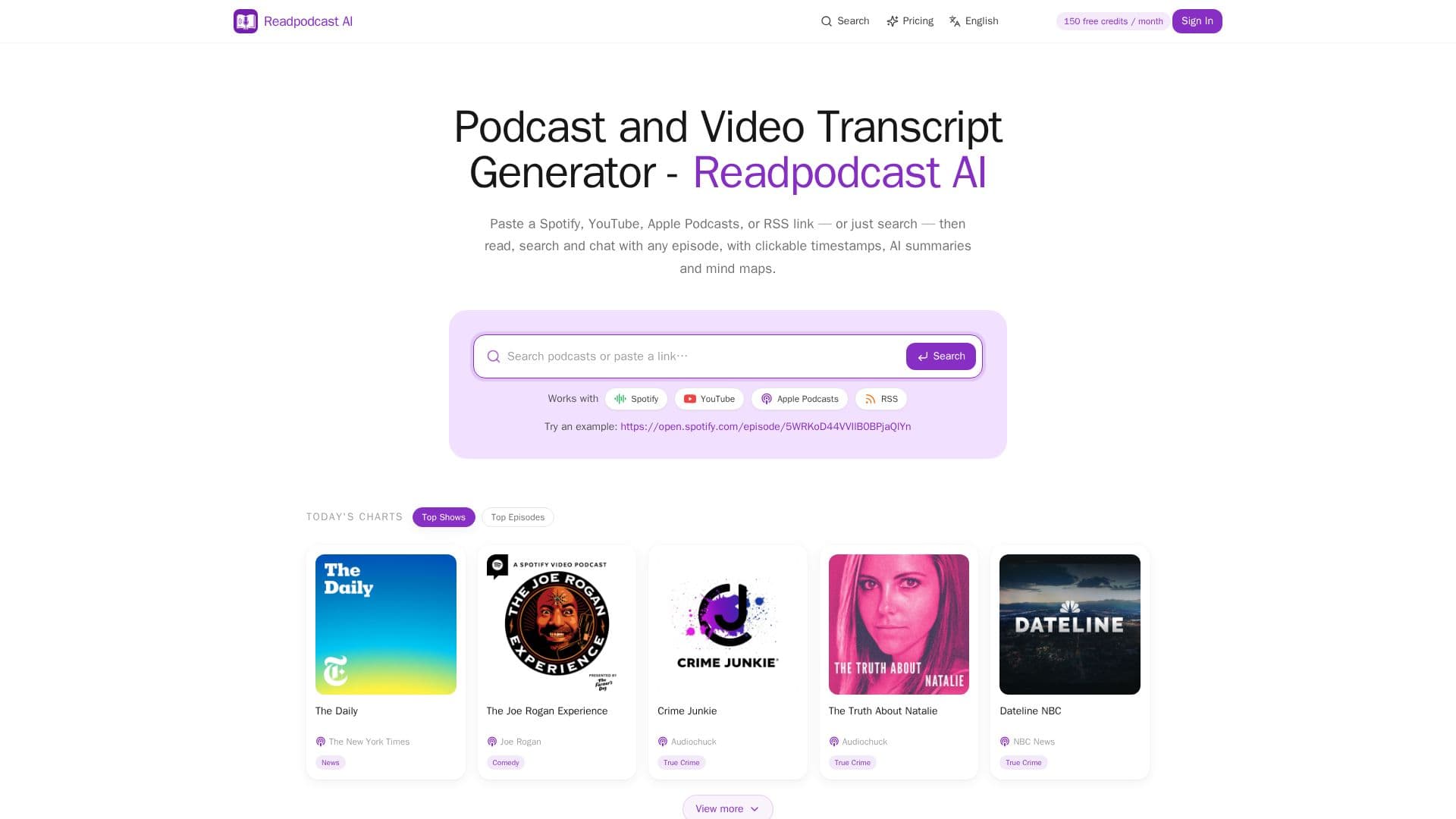 Readpodcast AI 截图