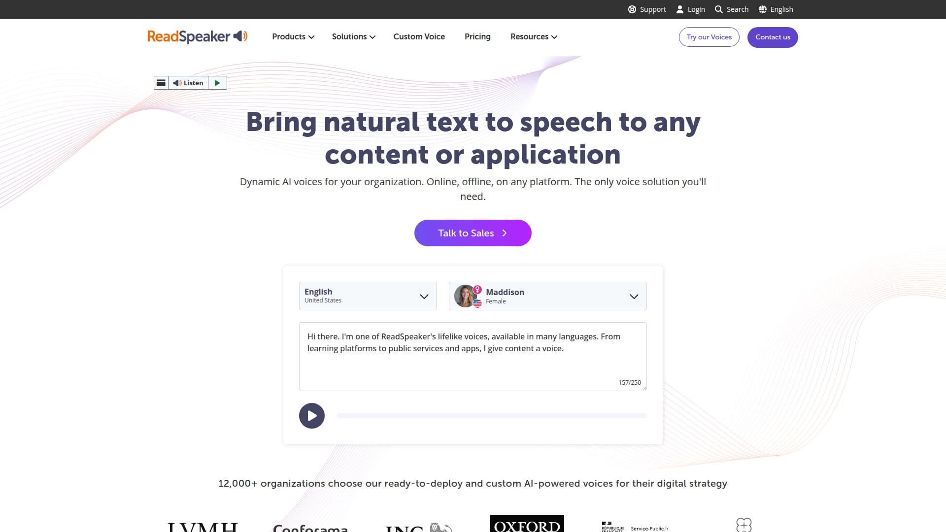 ReadSpeaker 语音合成解决方案 screenshot