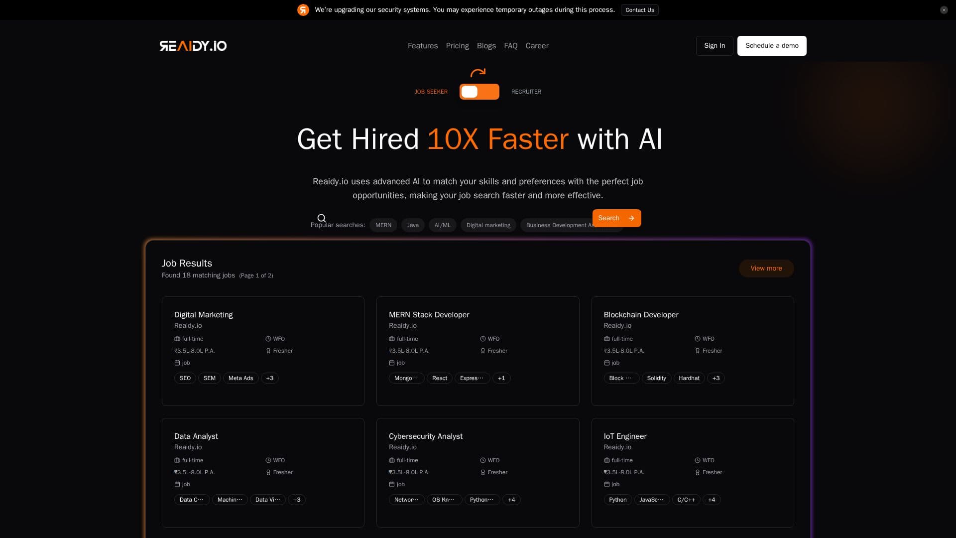 Tangkapan layar Reaidy.io