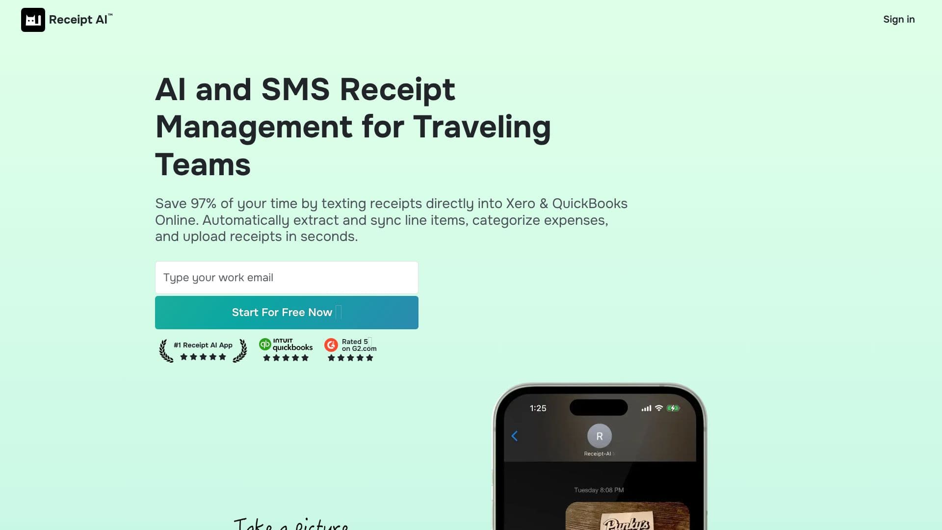 لقطة شاشة لـ Receipt AI