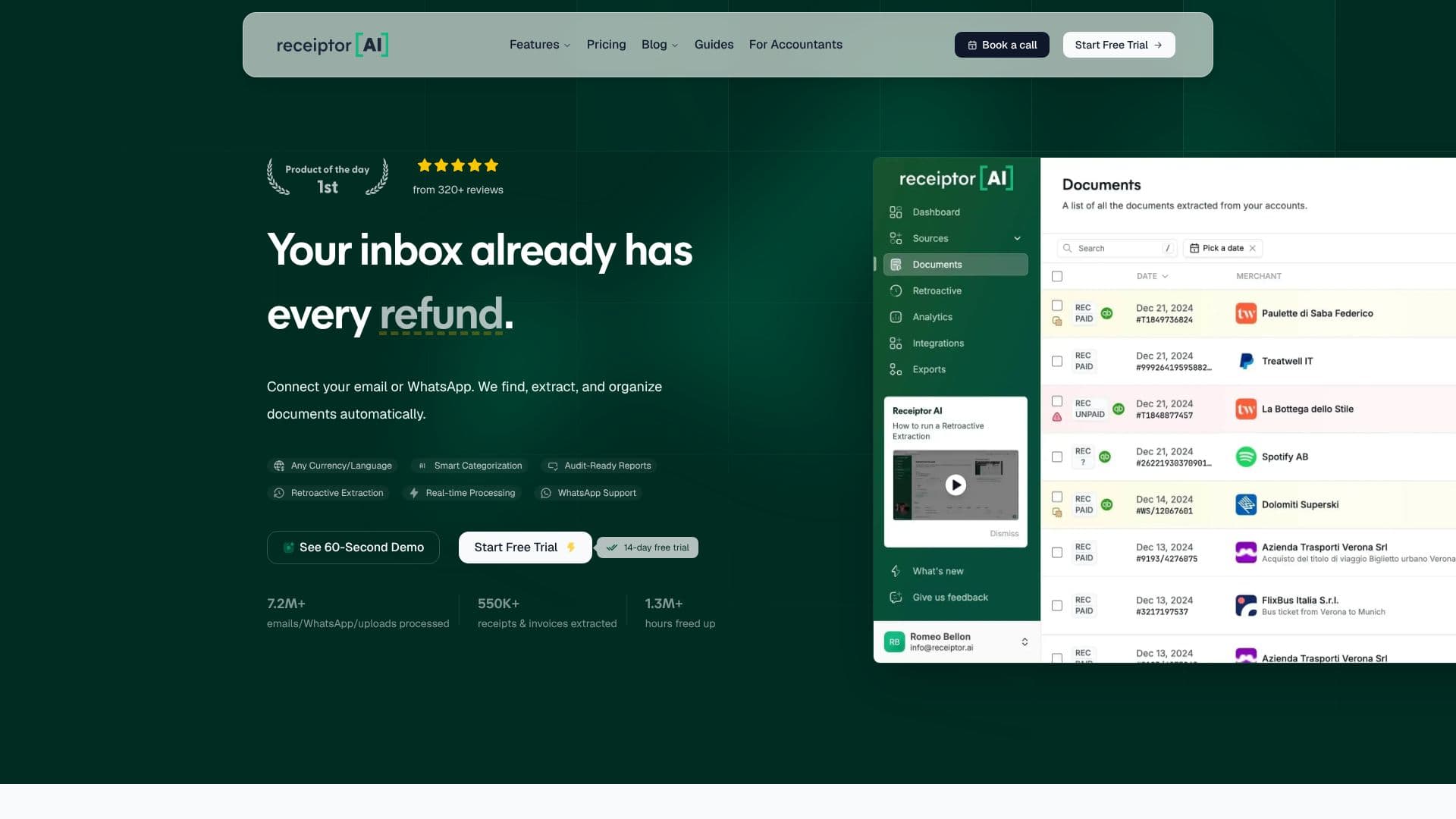 Receiptor AI 截图