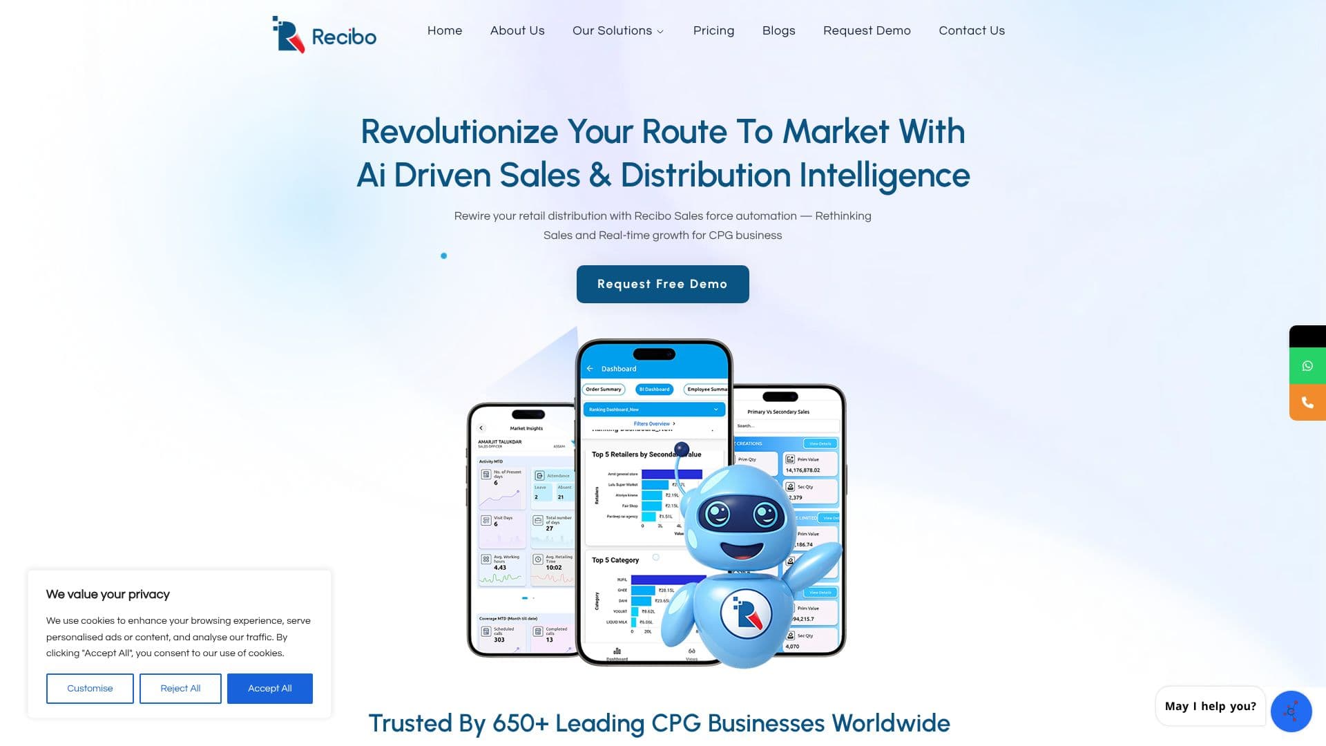 Capture d’écran de Recibo Sales Automation