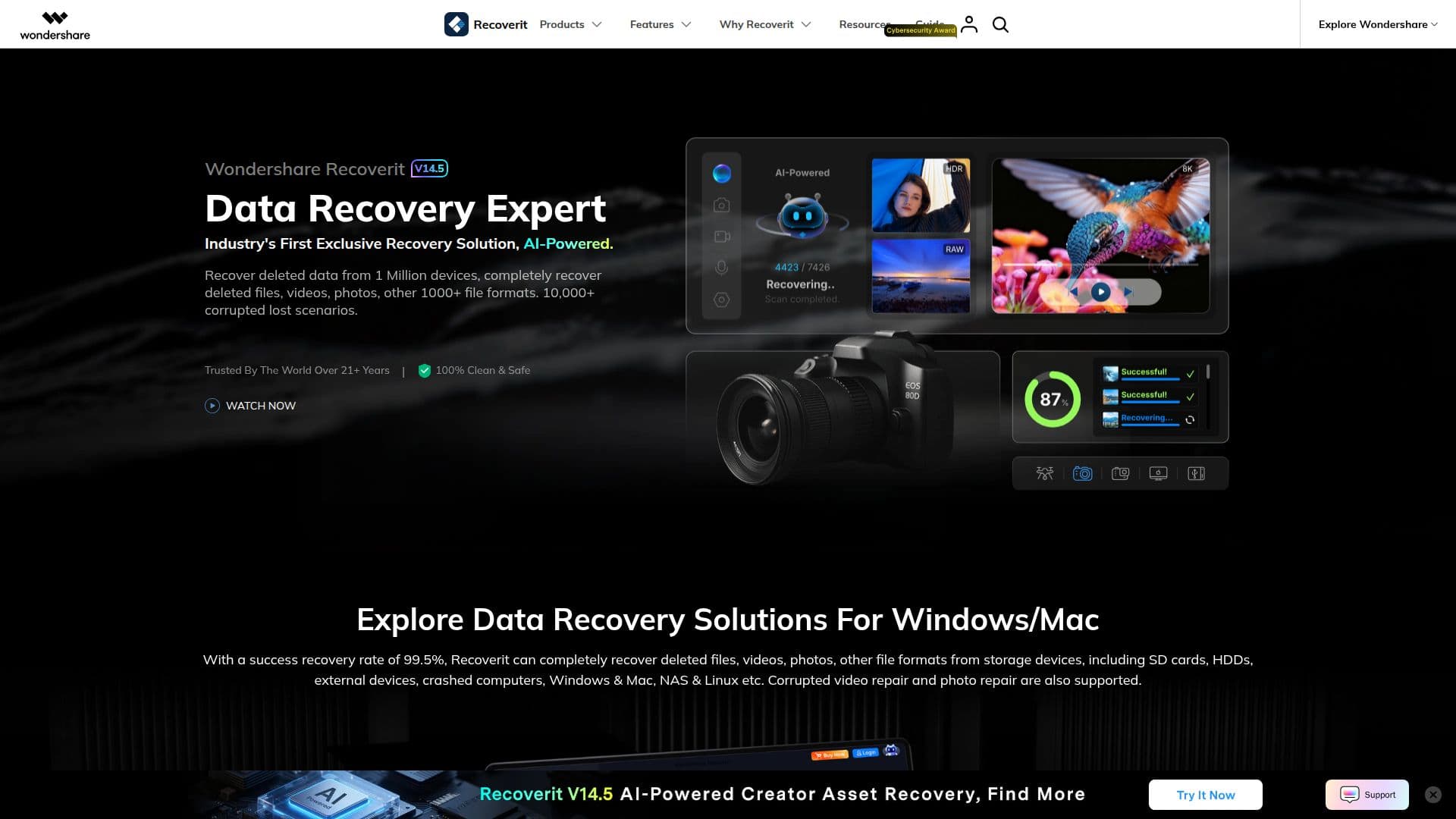 Wondershare Recoverit 스크린샷