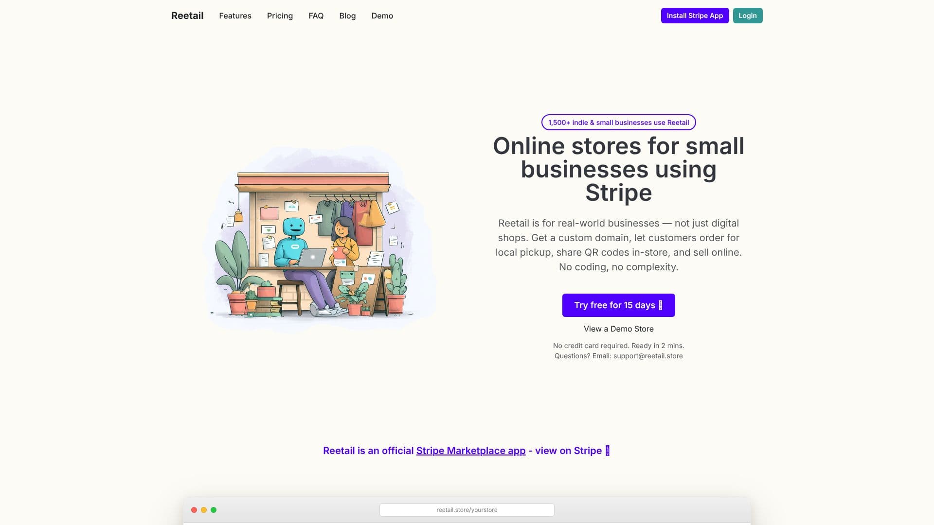 Reetail 在线商店 截图