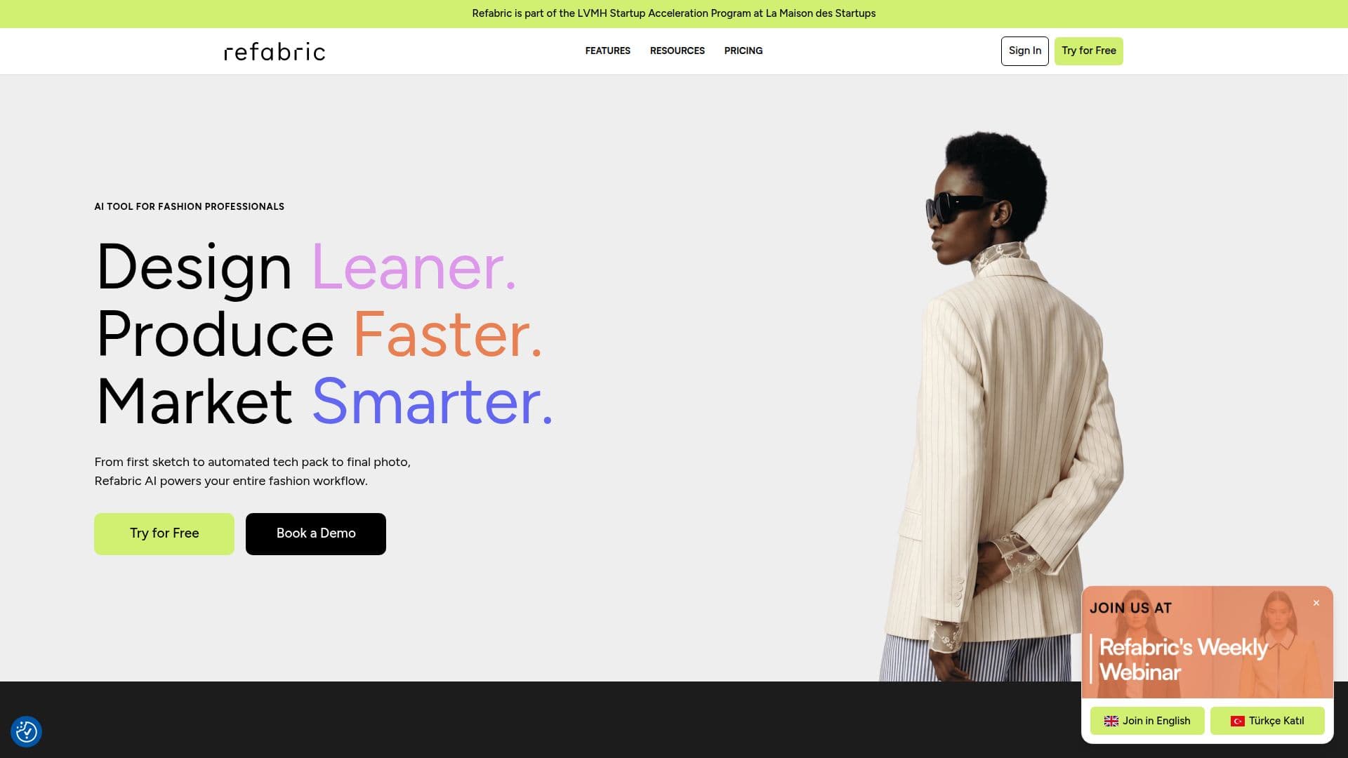 Refabric: AI Fashion Platform screenshot