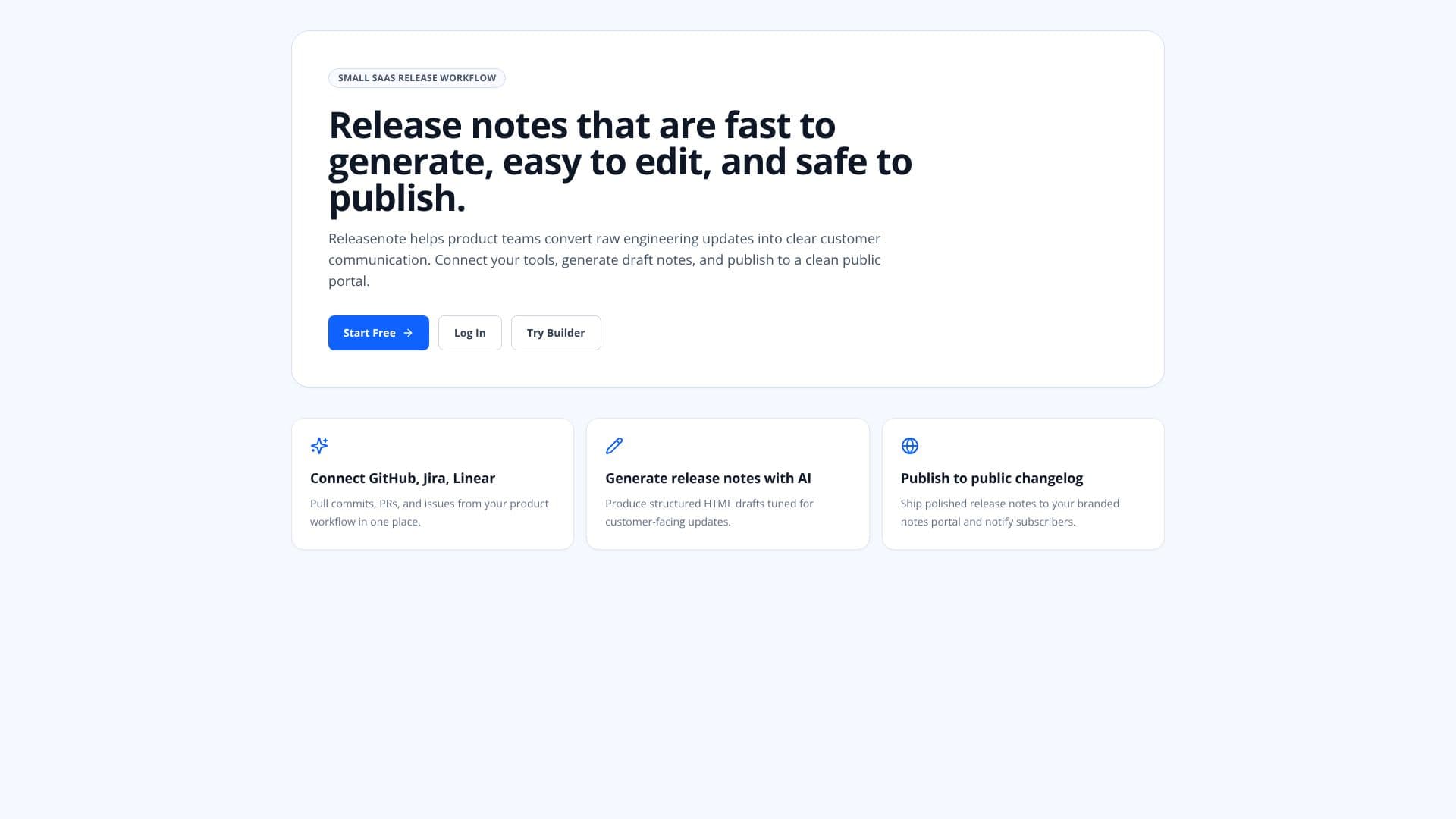 Release Notes Generator 截图