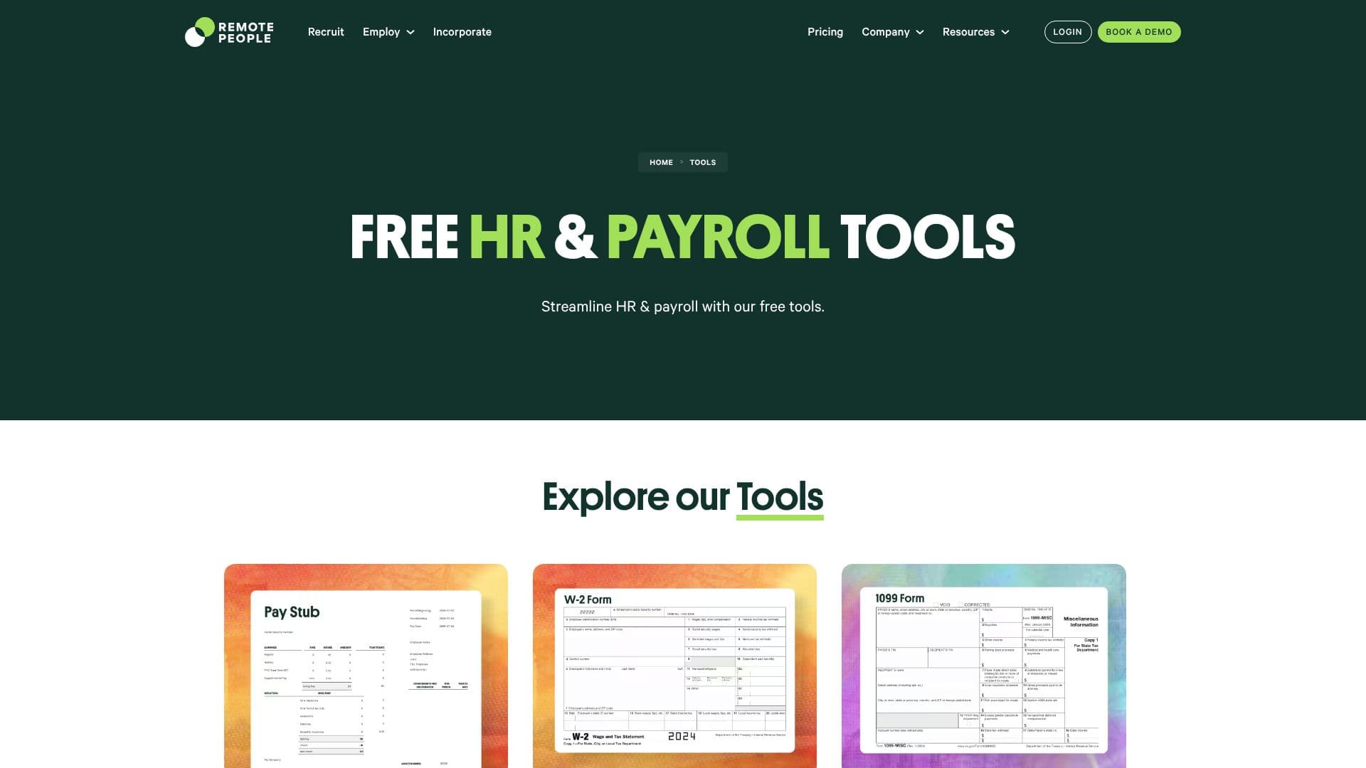 Tangkapan layar Alat HR & Penggajian RemotePeople