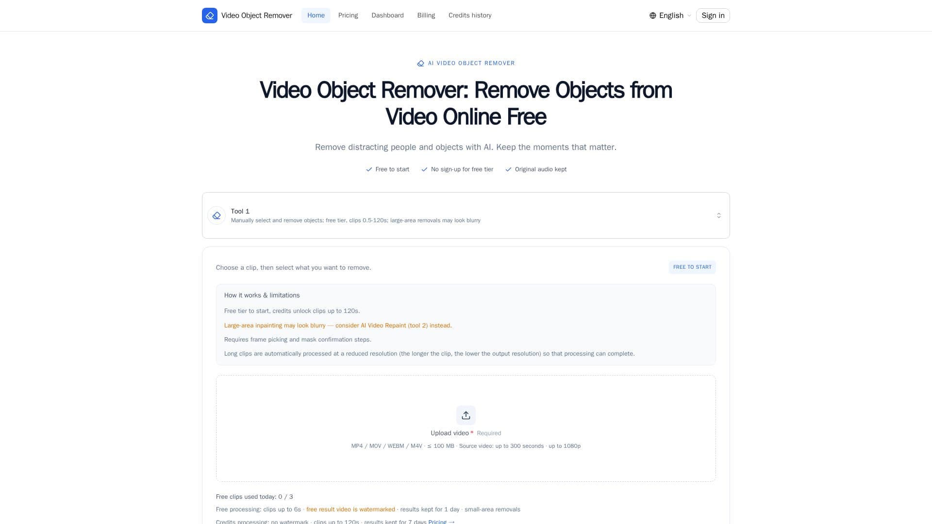 Capture d’écran de Supprimeur d'Objets Vidéo